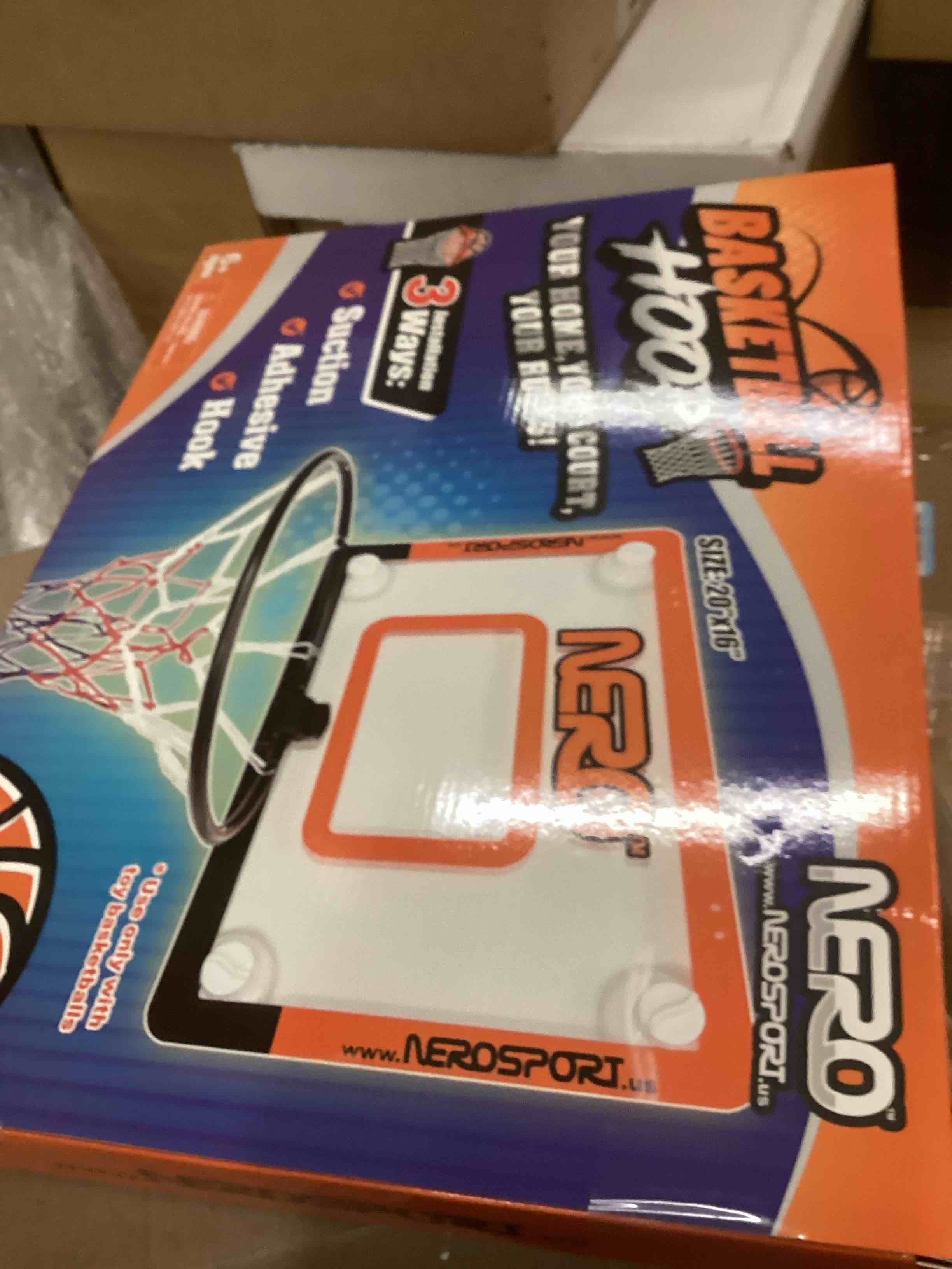 Condition photo showing New/Like New for Nero basketball hoop size 20” x 16”