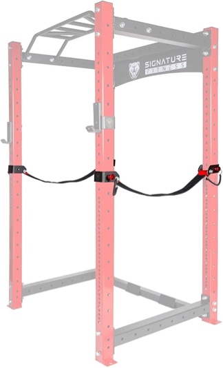 Signature Fitness SF-3 1,500 Pound Capacity 3” x 3” Power Cage Squat Rack, Includes J-Hooks and Safety Straps, Other Optional Accessories