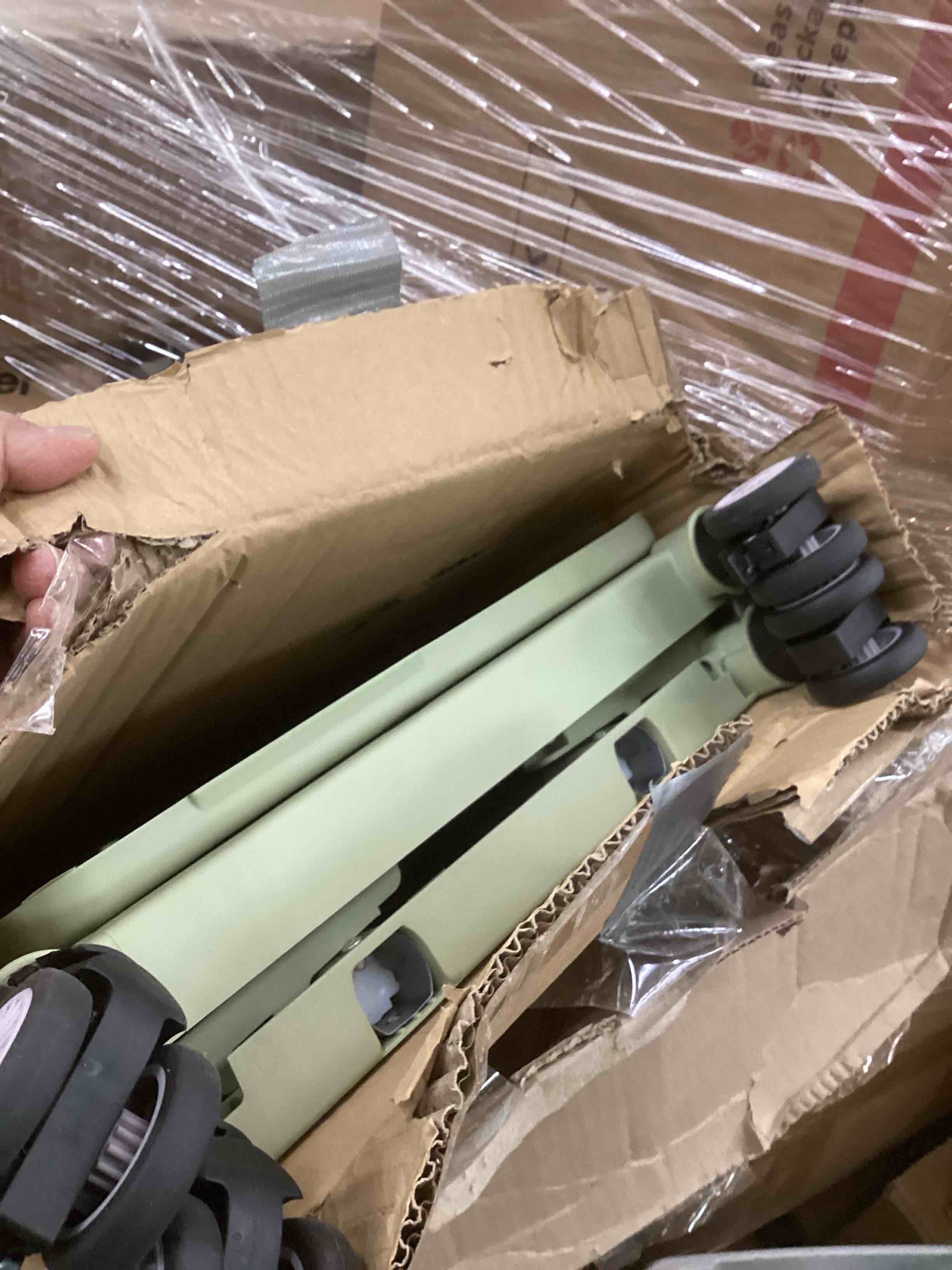 Condition photo showing As Is for Folding Utility Cart Portable Rolling Crate Handcart Shopping Trolley Collapsible Tool Box, with Lid