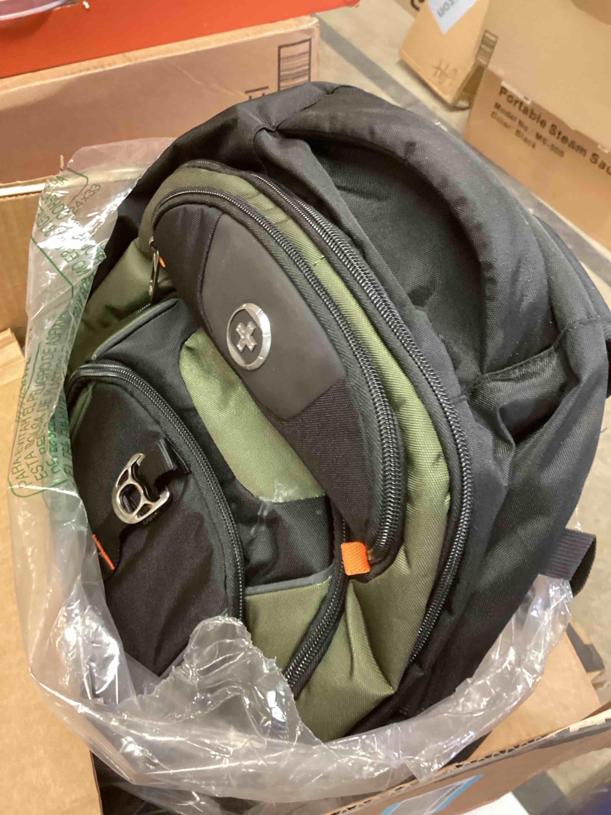 Condition photo showing Good Condition for Swissdigital Design Laptop Backpack with USB Charging Port, Travel Backpack Fits 15.6 inches Computer, 31L College School Backpack for Men, Olive/Black | SD803-26