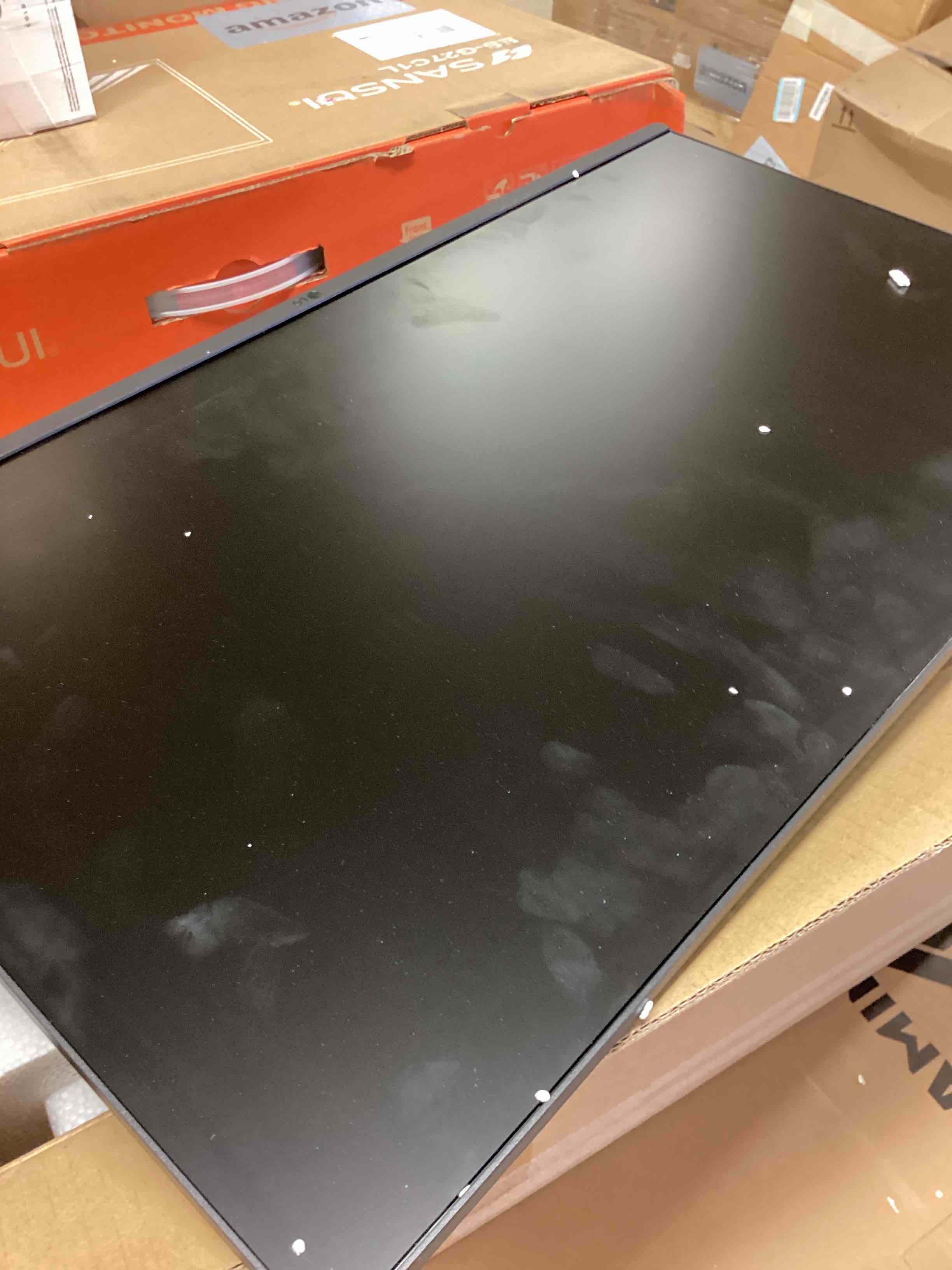 Condition photo showing As Is for LG 24U411A-B 24-inch Full HD (1920 x 1080) IPS Computer Monitor, 120Hz, HDR10, Reader Mode, Flicker Safe, HDMI, Slim Stand Base, Black 24 inch