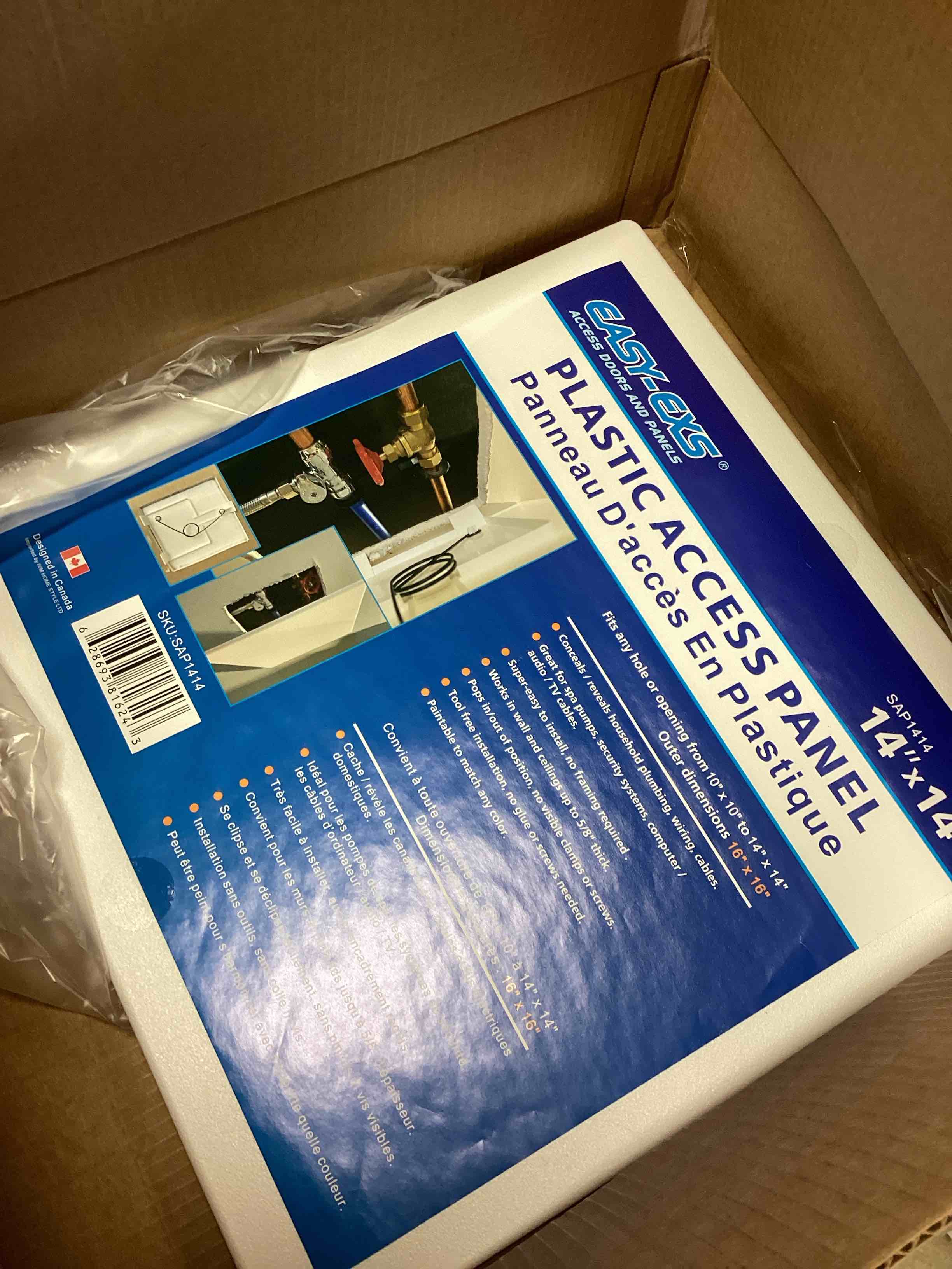 Condition photo showing Good Condition for Access Panels Spring-Fit 14"x14" (External 16"x16") Square (SAP1414) for Drywall, celing, Electrical, Plumbing Hole Covers 14"x14" - 1 Pcs