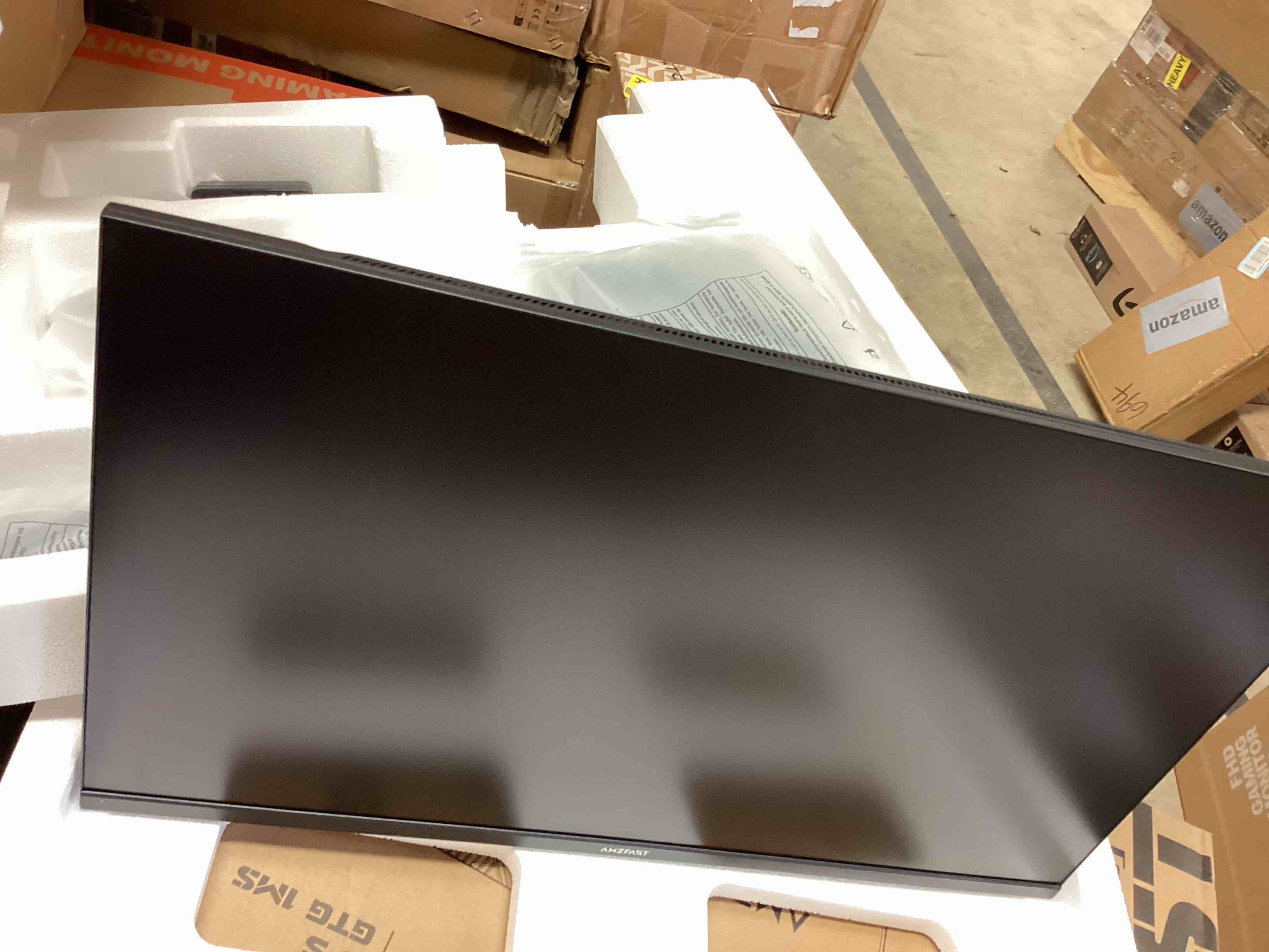 Condition photo showing Good Condition for Amzfast 27 Inch Gaming Monitor 200Hz WQHD 2k 2560 x 1440p Monitor, Built-in Speakers, 1ms G-SYNC Compatible, HDR400,132% sRGB, VESA 100x100 Fast IPS Monitor with HDMI 2.0 x 2 & DP 1.4 x 2, AMZG27F5Q 27 Inch Flat WQHD/200Hz/Fast IPS