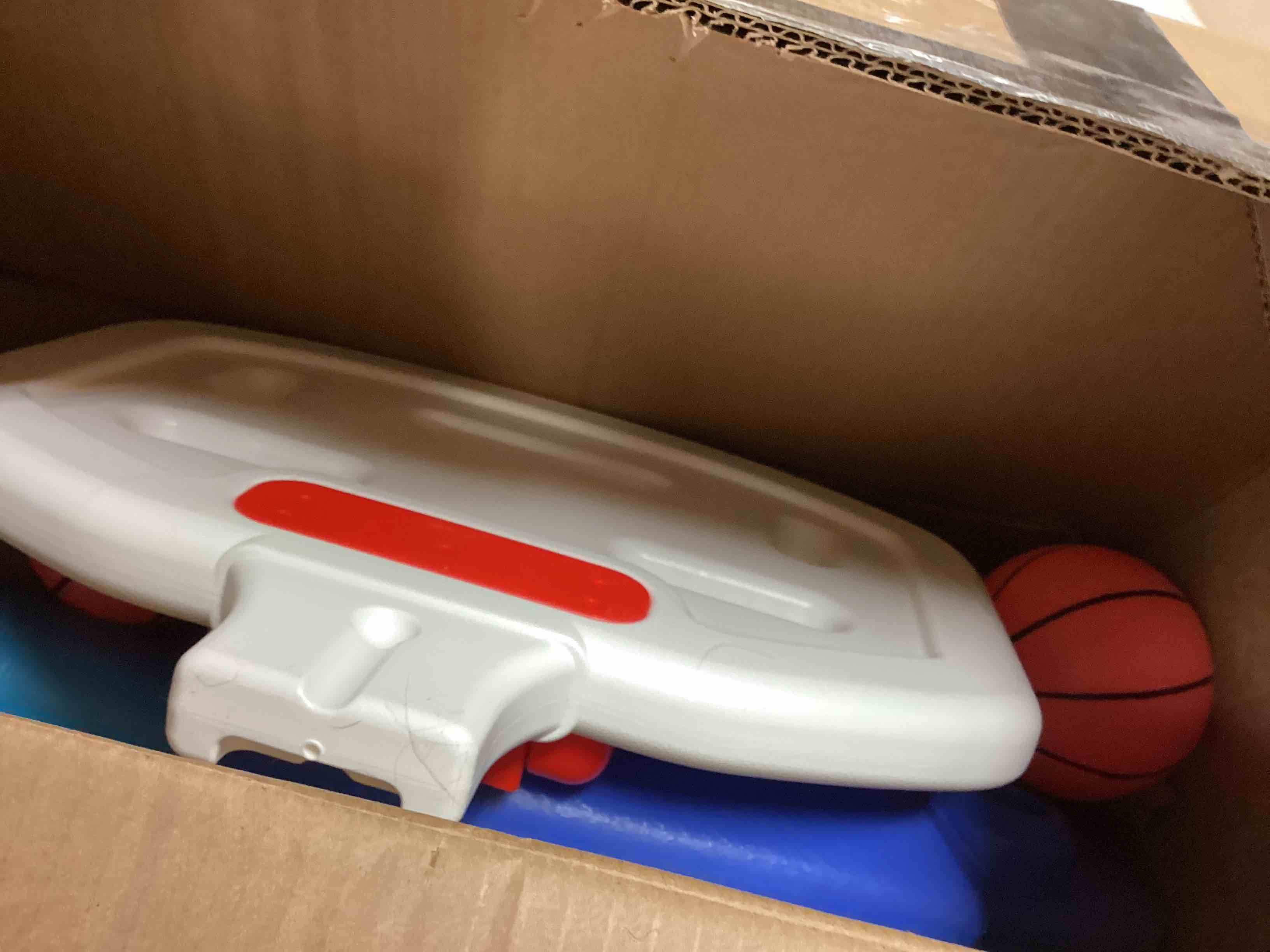 Condition photo showing As Is for Little Tikes Easy Score Basketball Set, Blue, 3 Balls - Amazon Exclusive, 23.75 x 22 x 61 inches Standard