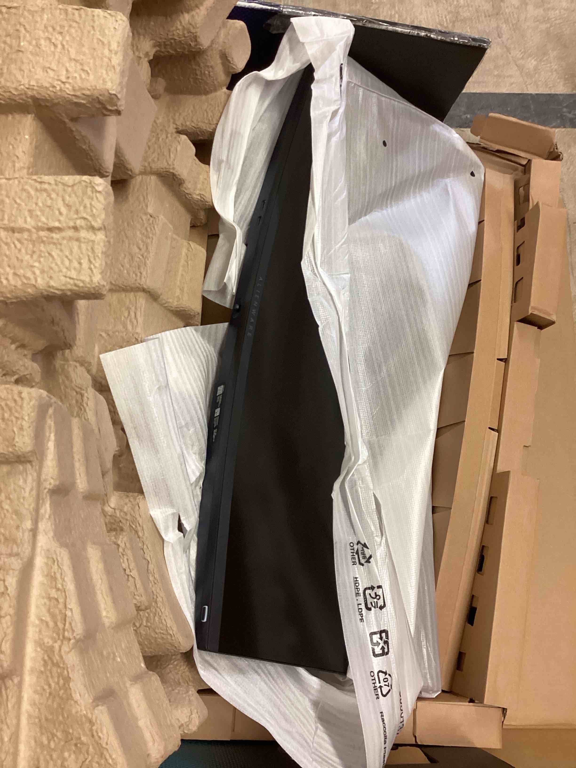 Condition photo showing As Is for Alienware 34 Curved Gaming Monitor – AW3425DWM - 34-inch WQHD 180Hz 1ms Display, 1500R, AMD FreeSync Premium, VESA AdaptiveSync. 34 Inches 3440 x 1440 Pixels AW3425DWM