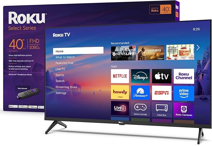 Roku 40" Select Series 1080p Full HD Smart Roku TV with Roku TV Remote: Wi-Fi, LED (Cracked screen )