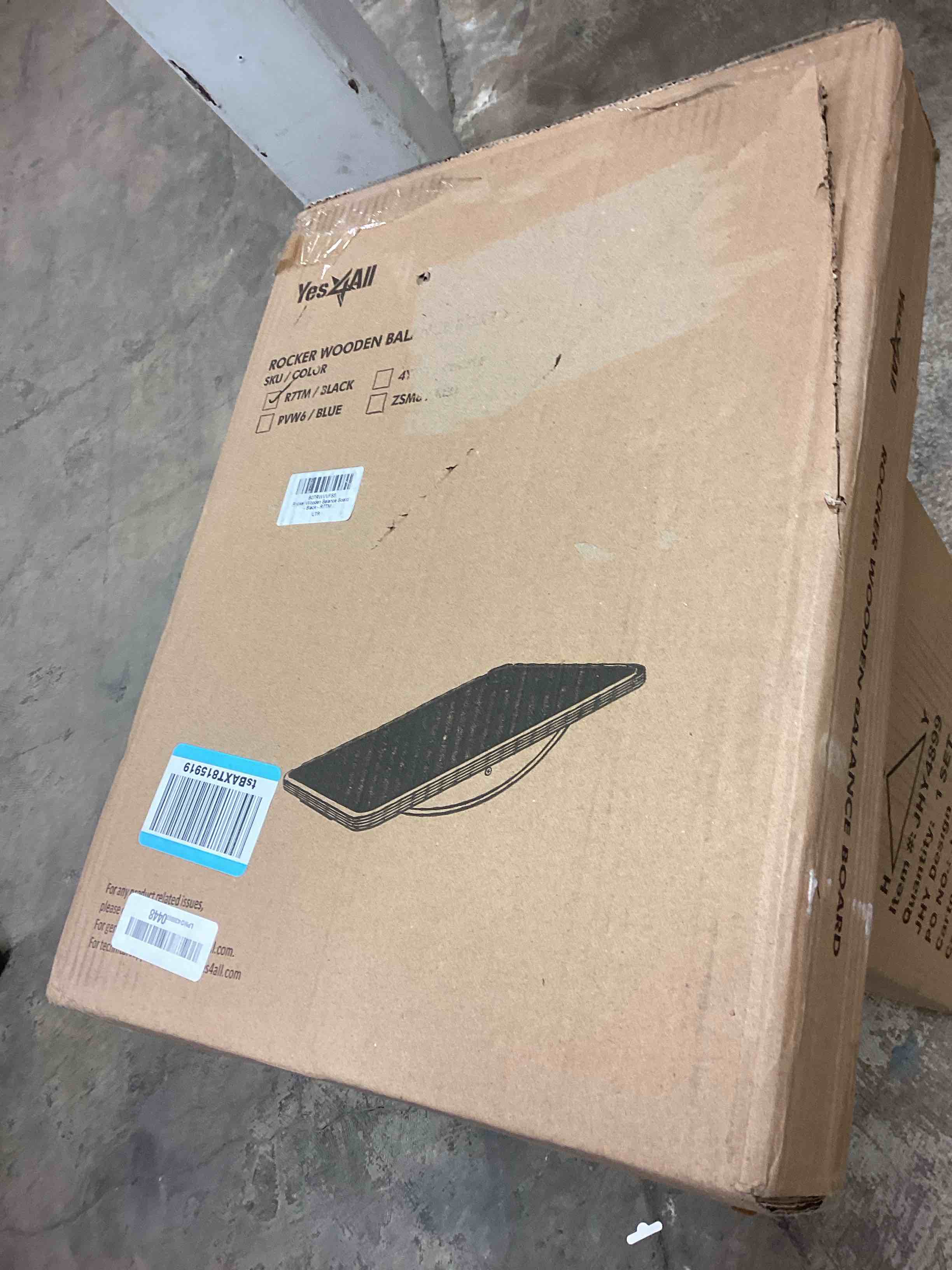 Condition photo showing New/Like New for Yes4All 350LBS Professional Wooden Balance Board for Leg Workout, Anti-Slip Rocker Board, Wobble Board for Standing Desk