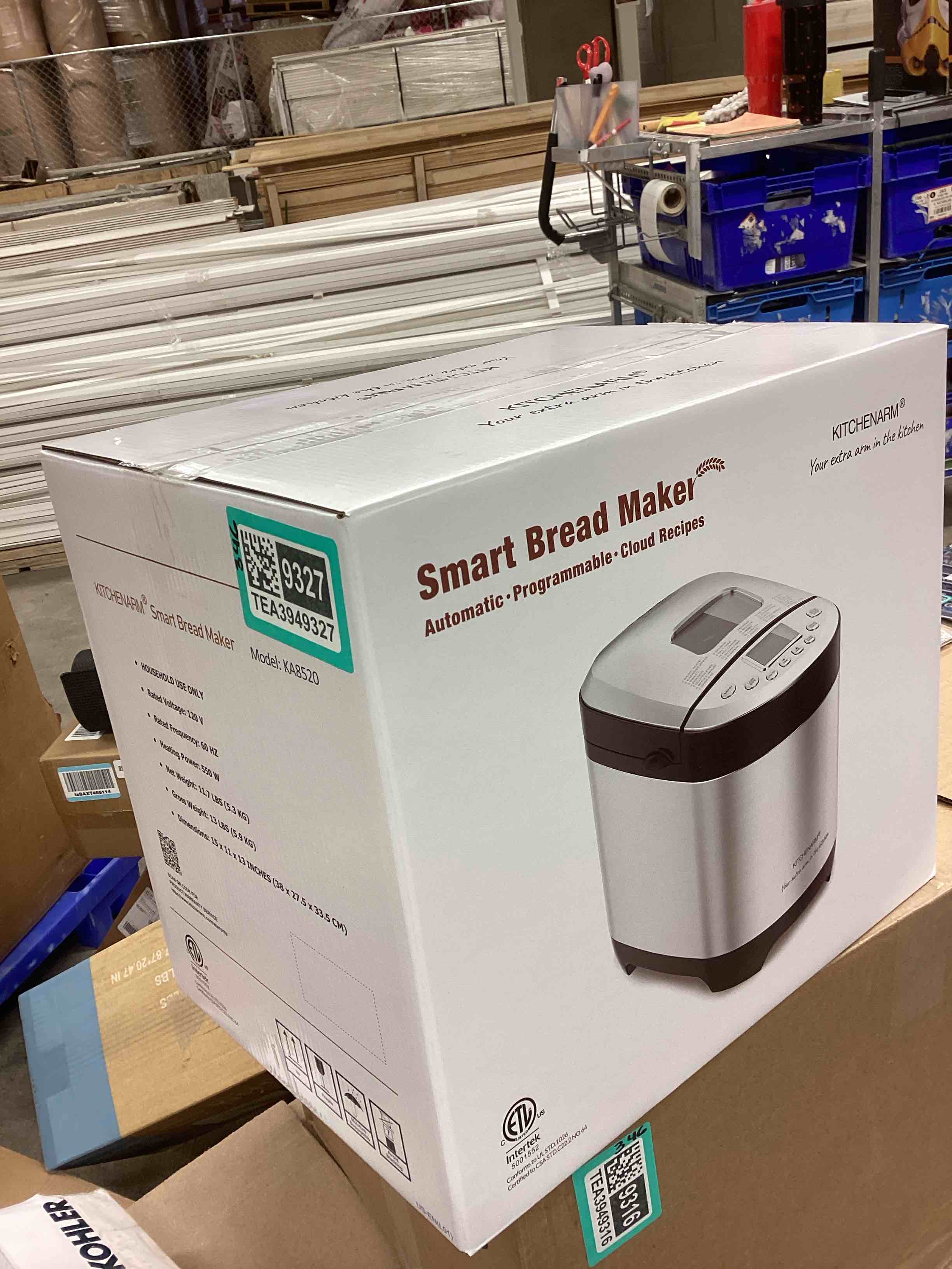 Condition photo showing Good Condition for KITCHENARM 29-in-1 SMART Bread Machine with Gluten Free Setting 2LB 1.5LB 1LB Bread Maker Machine with Homemade Cycle - Stainless Steel Breadmaker with Recipes Whole Wheat Bread Making Machine