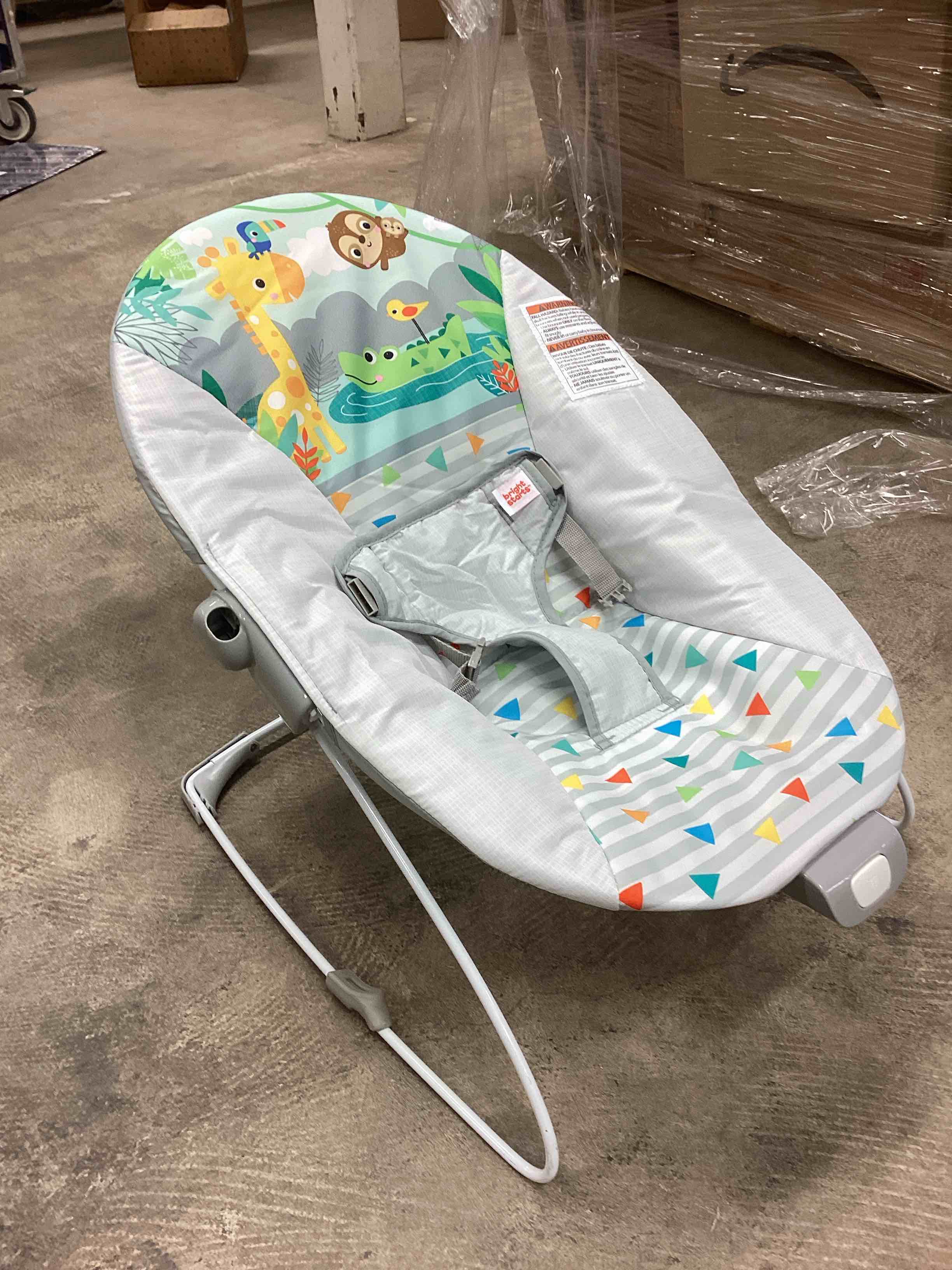 Condition photo showing As Is for Bright Starts Playful Giraffe  Portable Compact Automatic Baby Swing 
