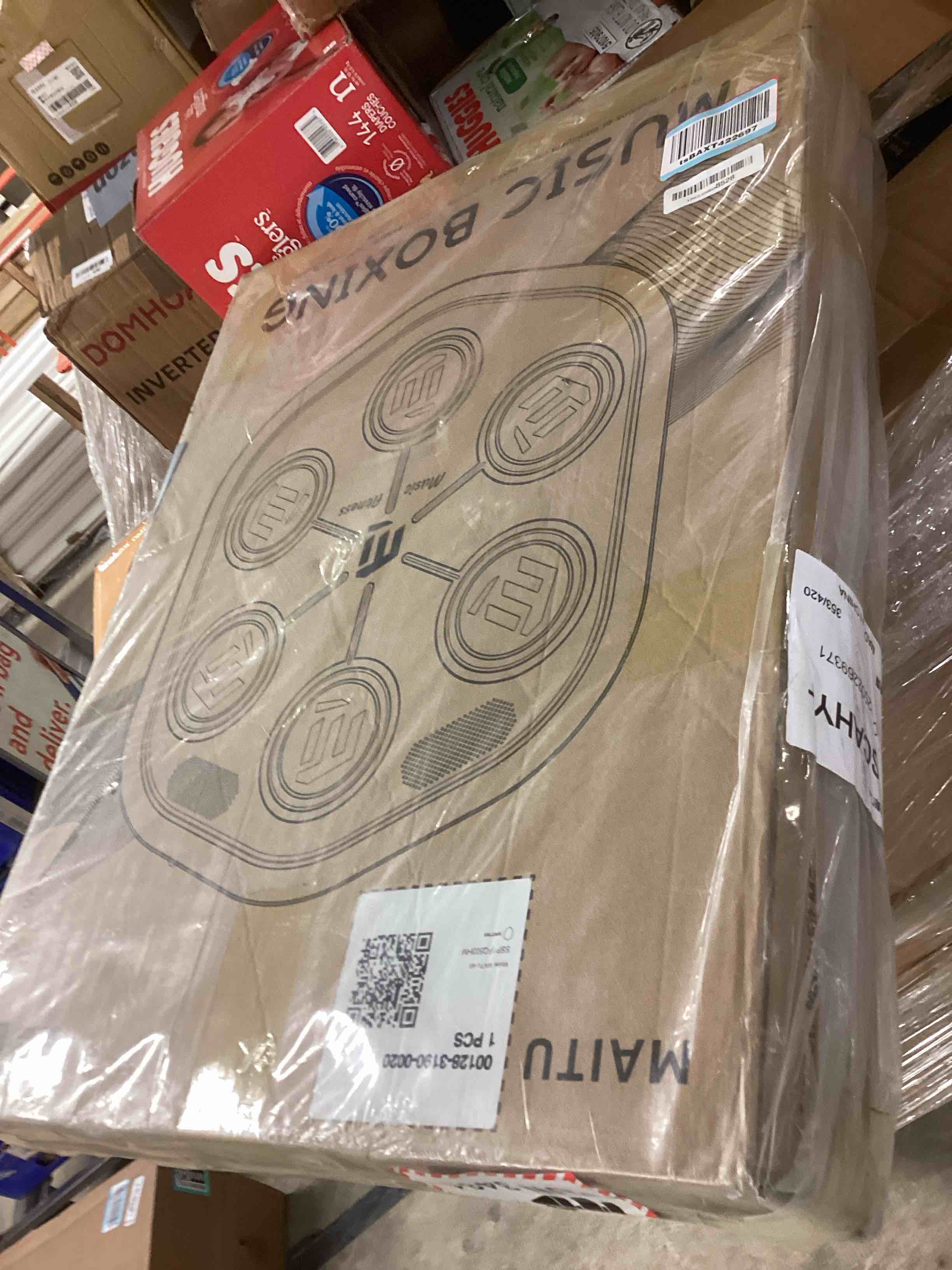 Condition photo showing New/Like New for Smart Music Boxing Machine M5, Music Punching Machine with Custom Running Lights, APP Control and Stereo Sound, Wall Mount Boxing Machine for Adults - Home Office Workout Gym Equipment Pink