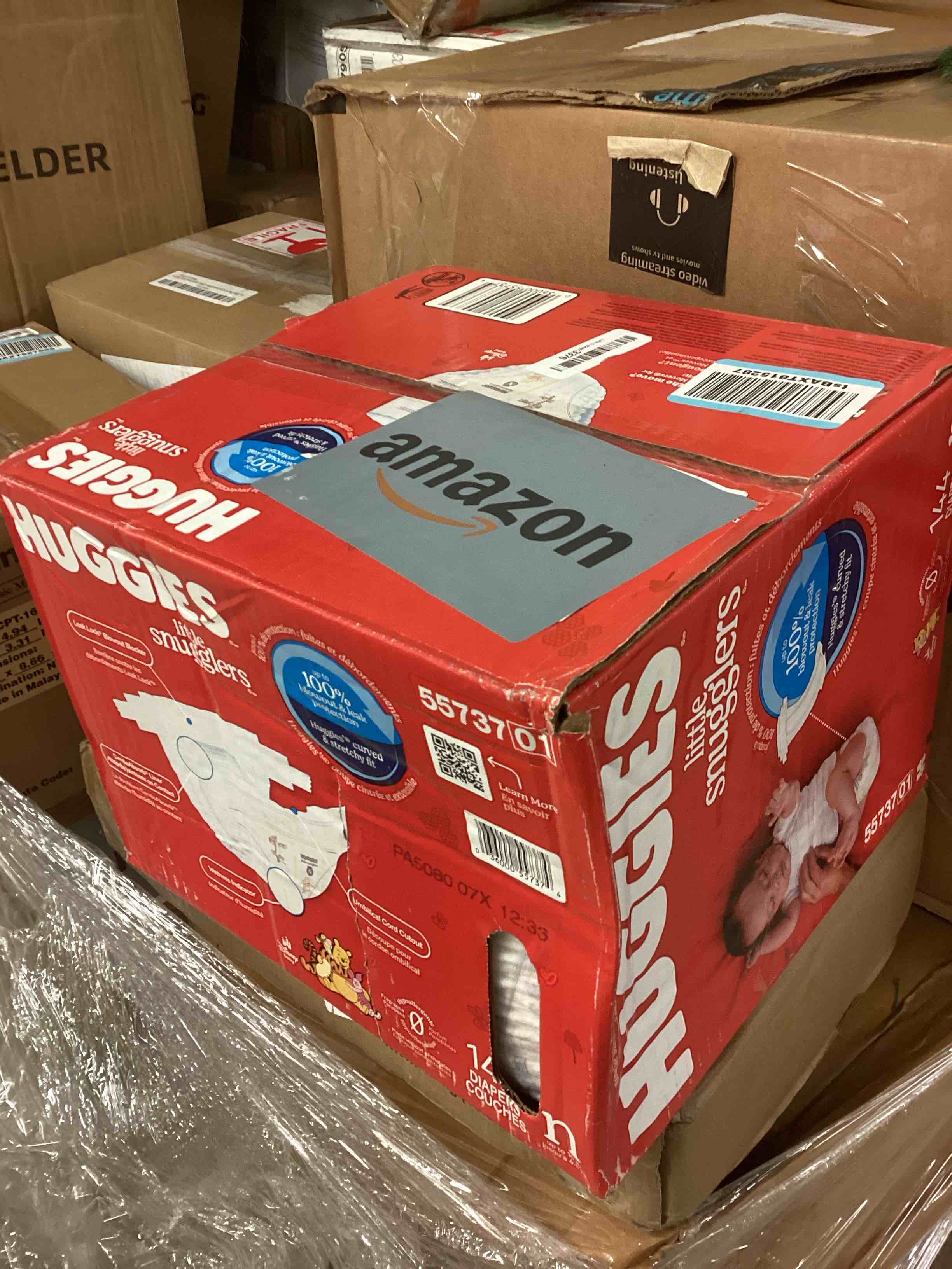 Condition photo showing New/Like New for Huggies Size Newborn Diapers, Little Snugglers Baby Diapers, Size Newborn (up to 10 lbs), 144 Count, Packaging May Vary