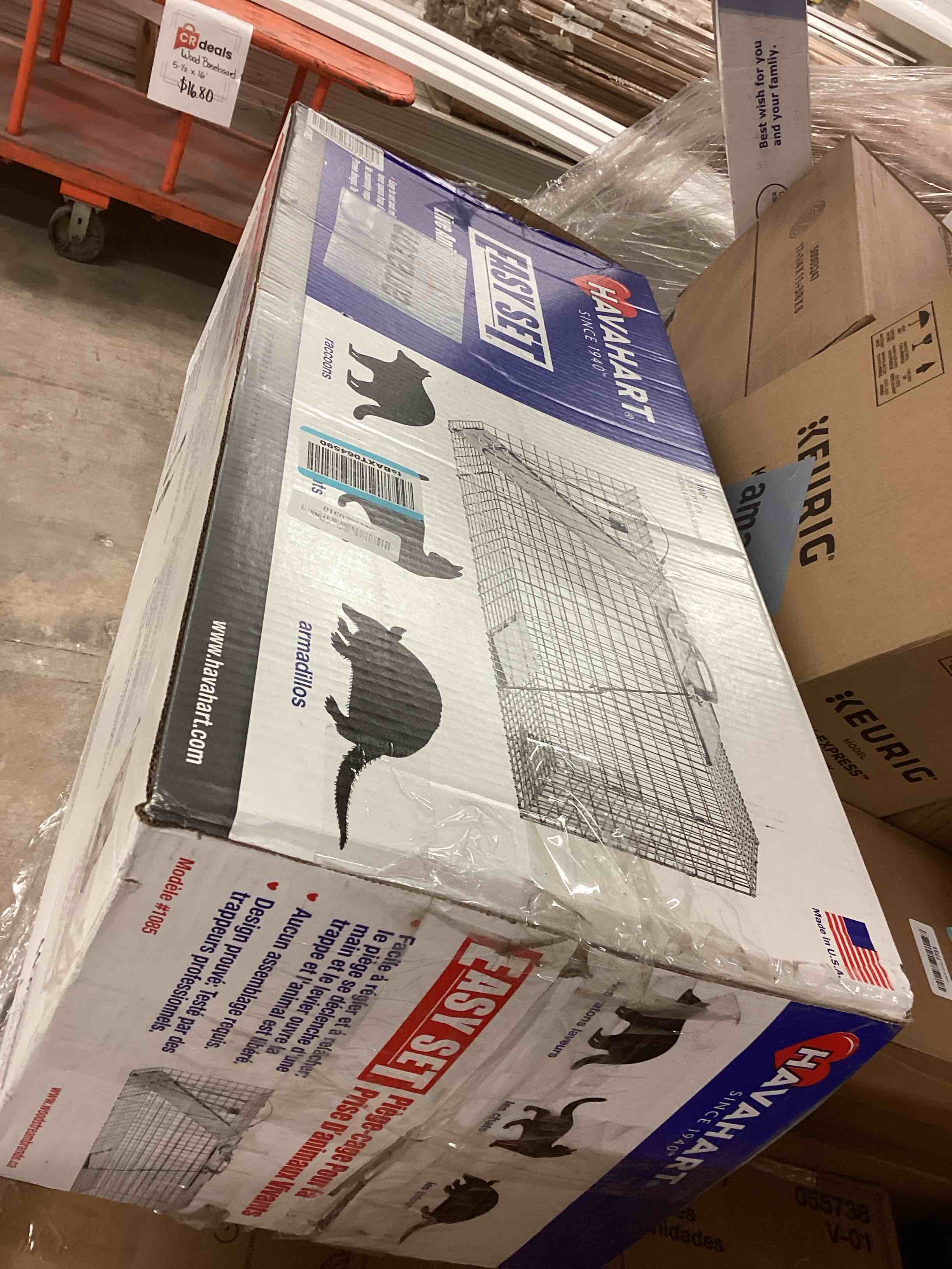 Condition photo showing Good Condition for Havahart 1085 Large 1-Door Easy Set Humane Live Animal Trap for Armadillos, Cats, Groundhogs, Muskrats, Opossums, Raccoons, Skunks - Havahart Live Animal Cage Trap