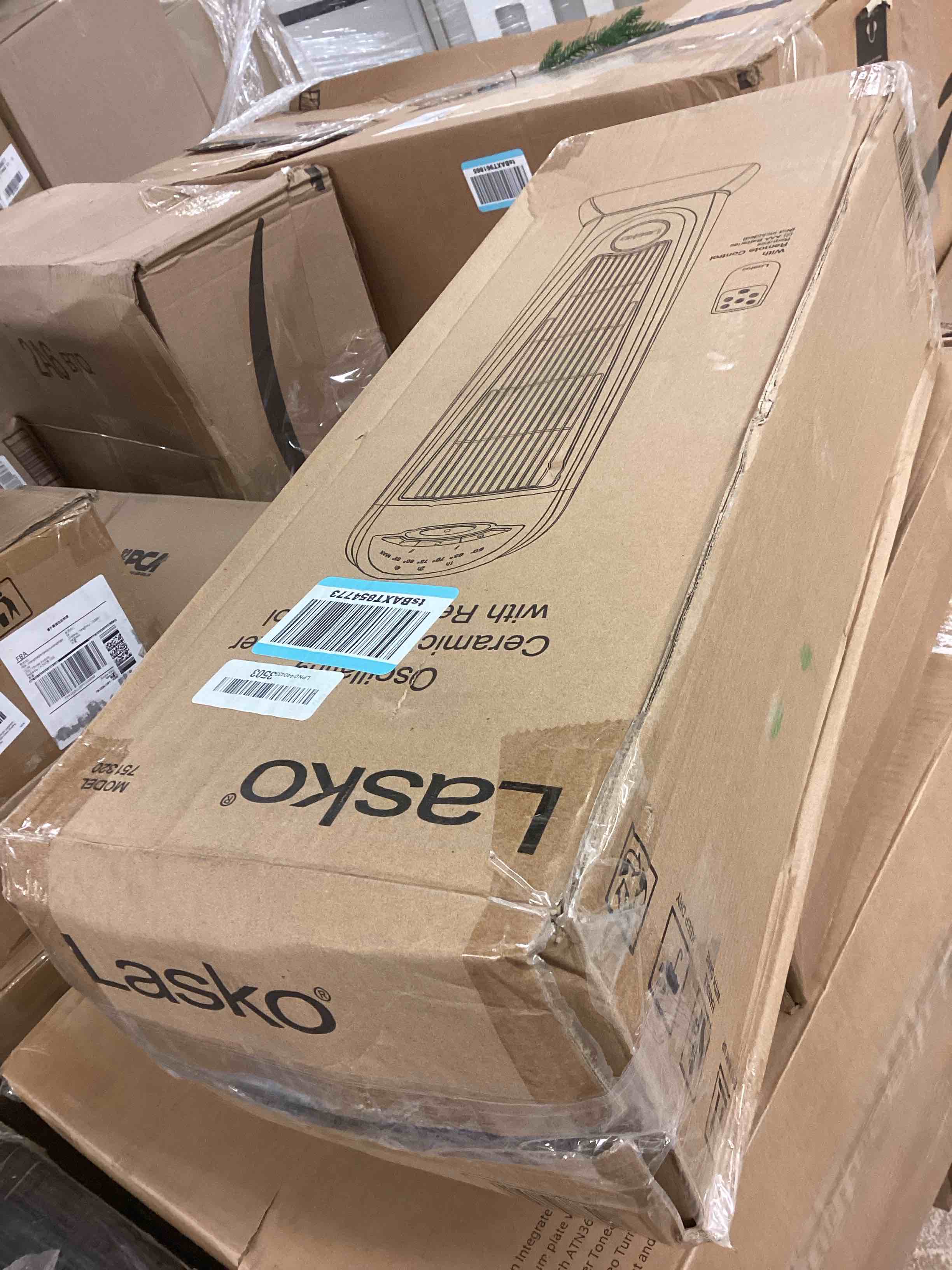 Condition photo showing Good Condition for Lasko - Portable Ceramic Tower Space Heater with Remote Control - Black/Silver