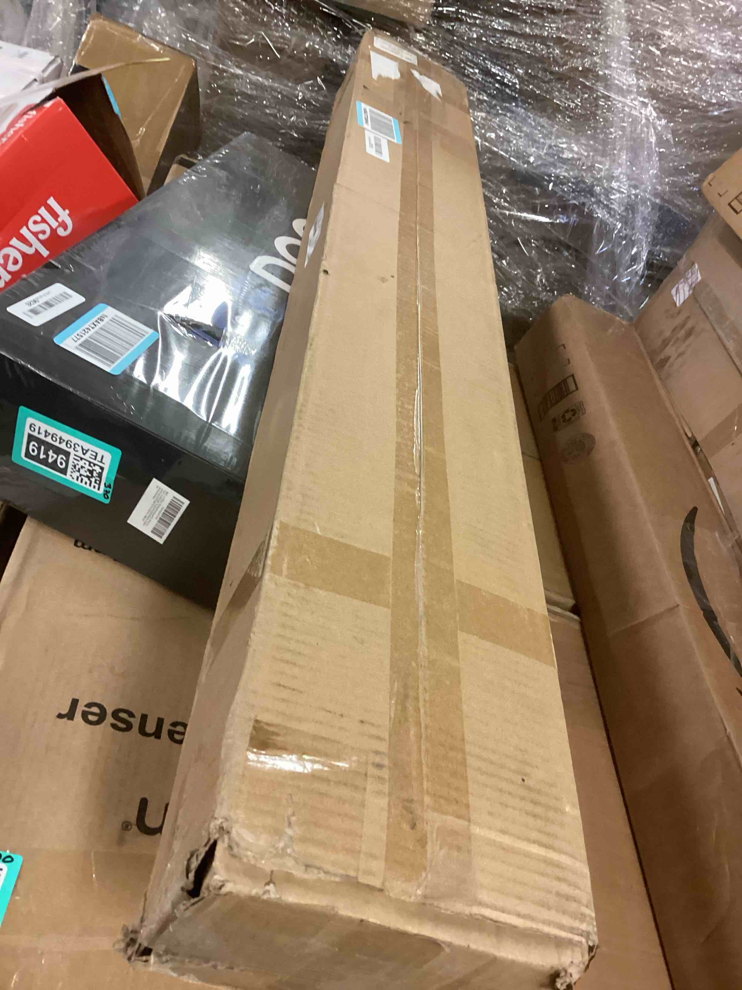 Condition photo showing New/Like New for 48 Inch Floating Shelves for Wall Rustic Light Wood Wall Shelves for Bedroom Set of 4 48 inch Rustic Light