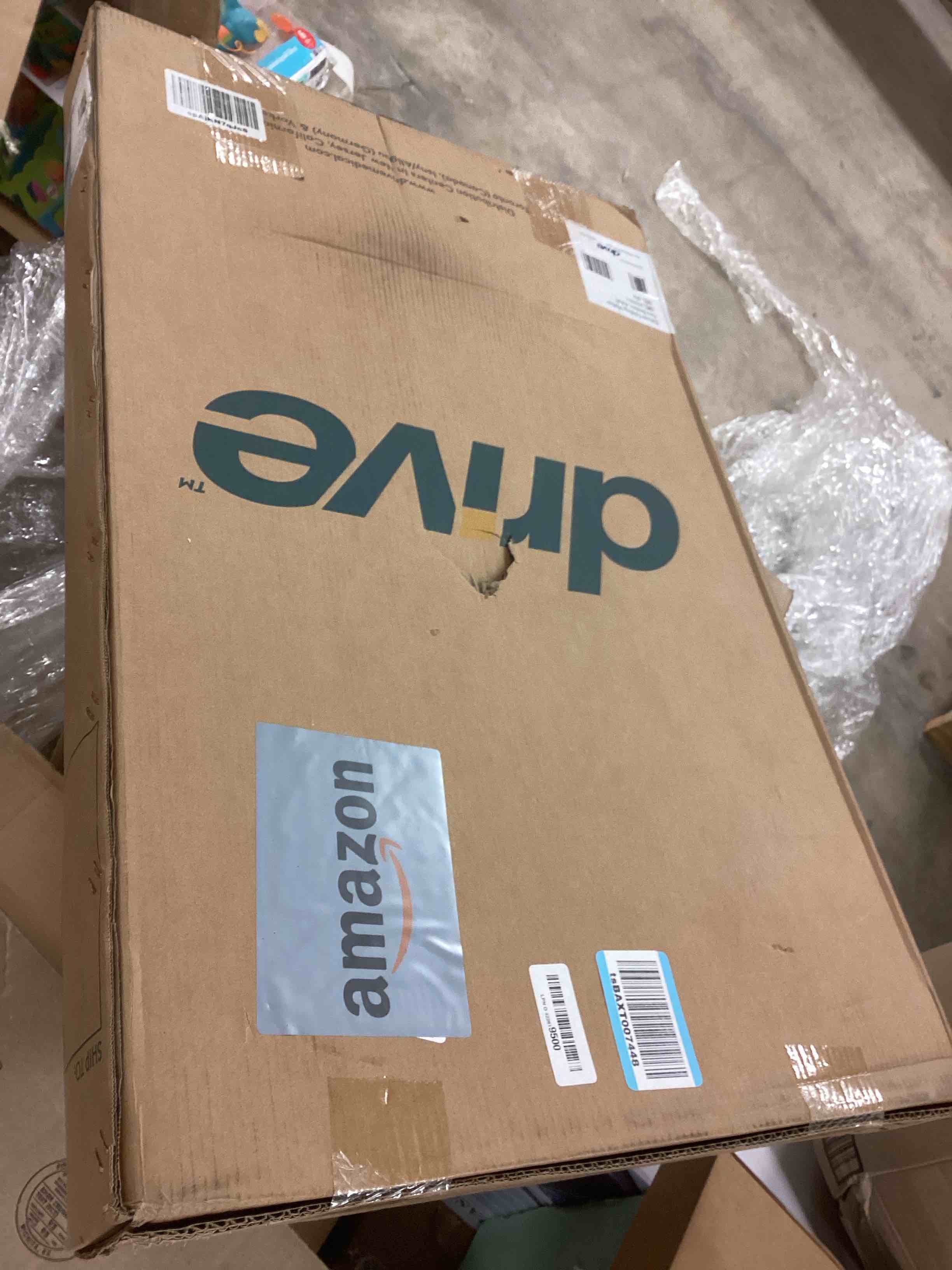 Condition photo showing New/Like New for Drive Medical 2-Button Standard Foldable Walker for Seniors & Adults - Adjustable Legs - Lightweight Aluminum Construction - 350 Lb Weight Capacity - Basic Walking Aid - Silver Silver Standard