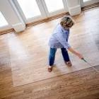 large clear floor mat - pet flooring protector, clear plastic rug