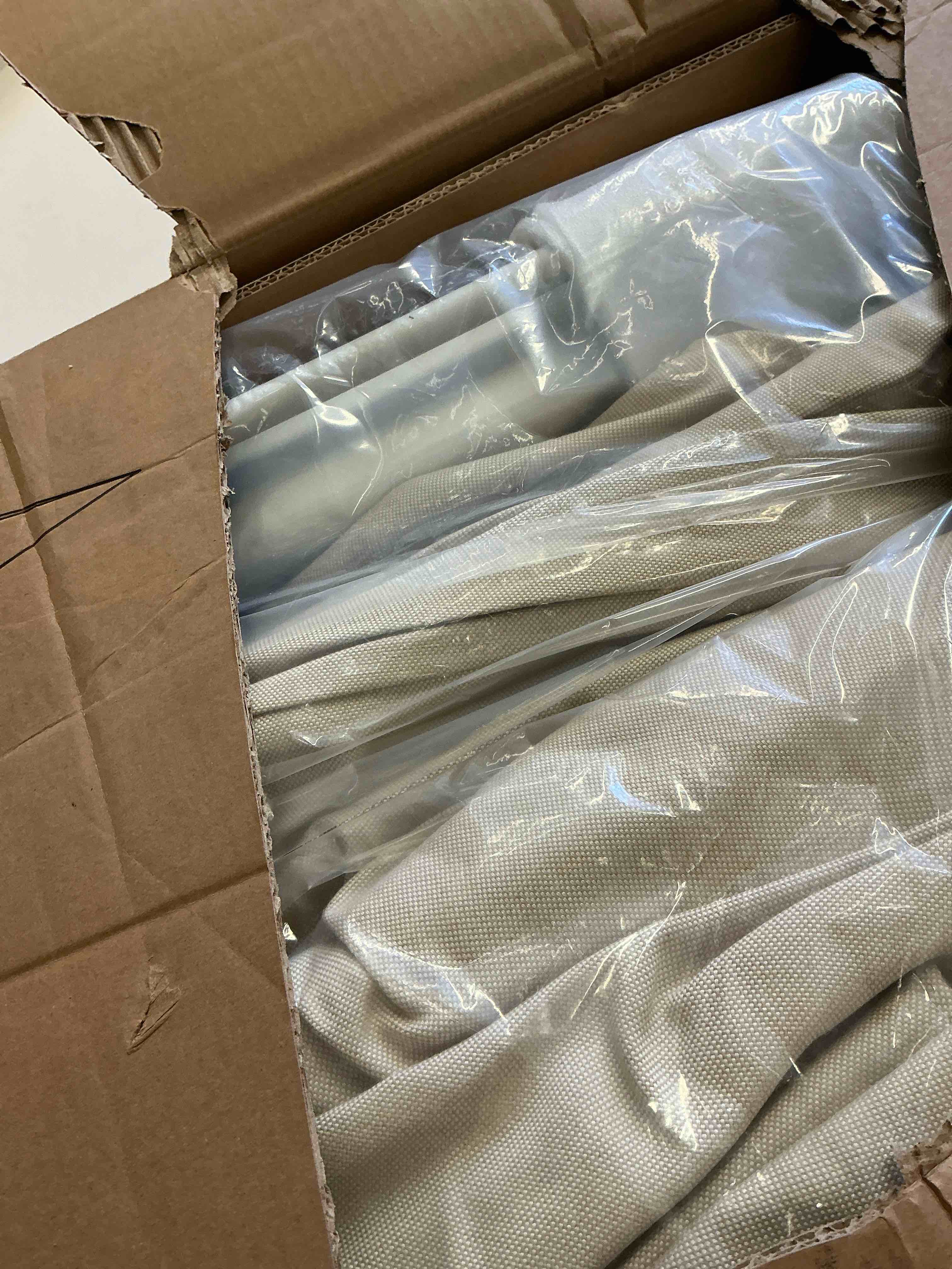 Condition photo showing New/Like New for (*missing base*) grand patio pluto patio umbrella without base, acrylic outdoor cantilever aluminum umbrella, black pole