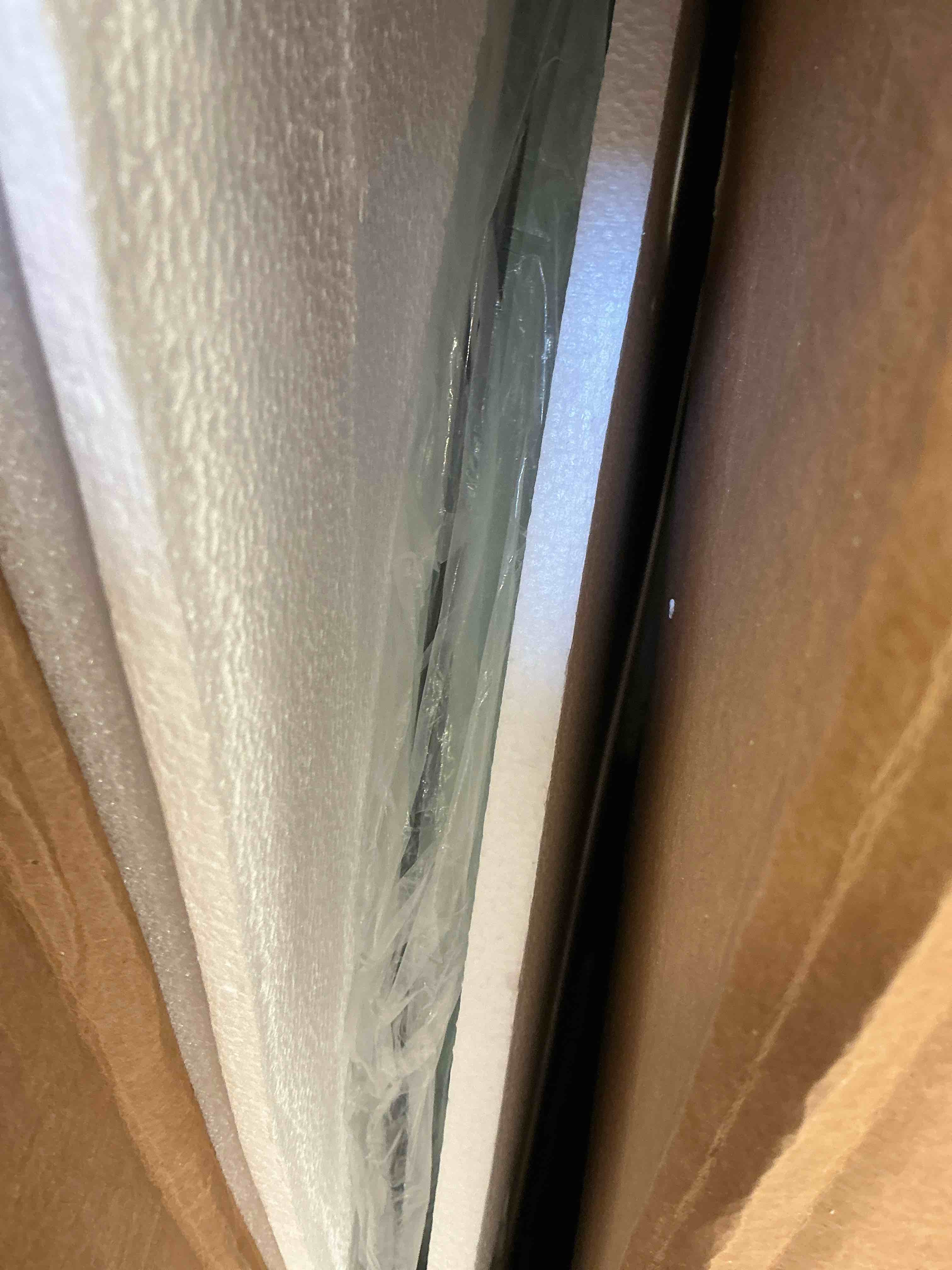 Condition photo showing New/Like New for round clear glass table top