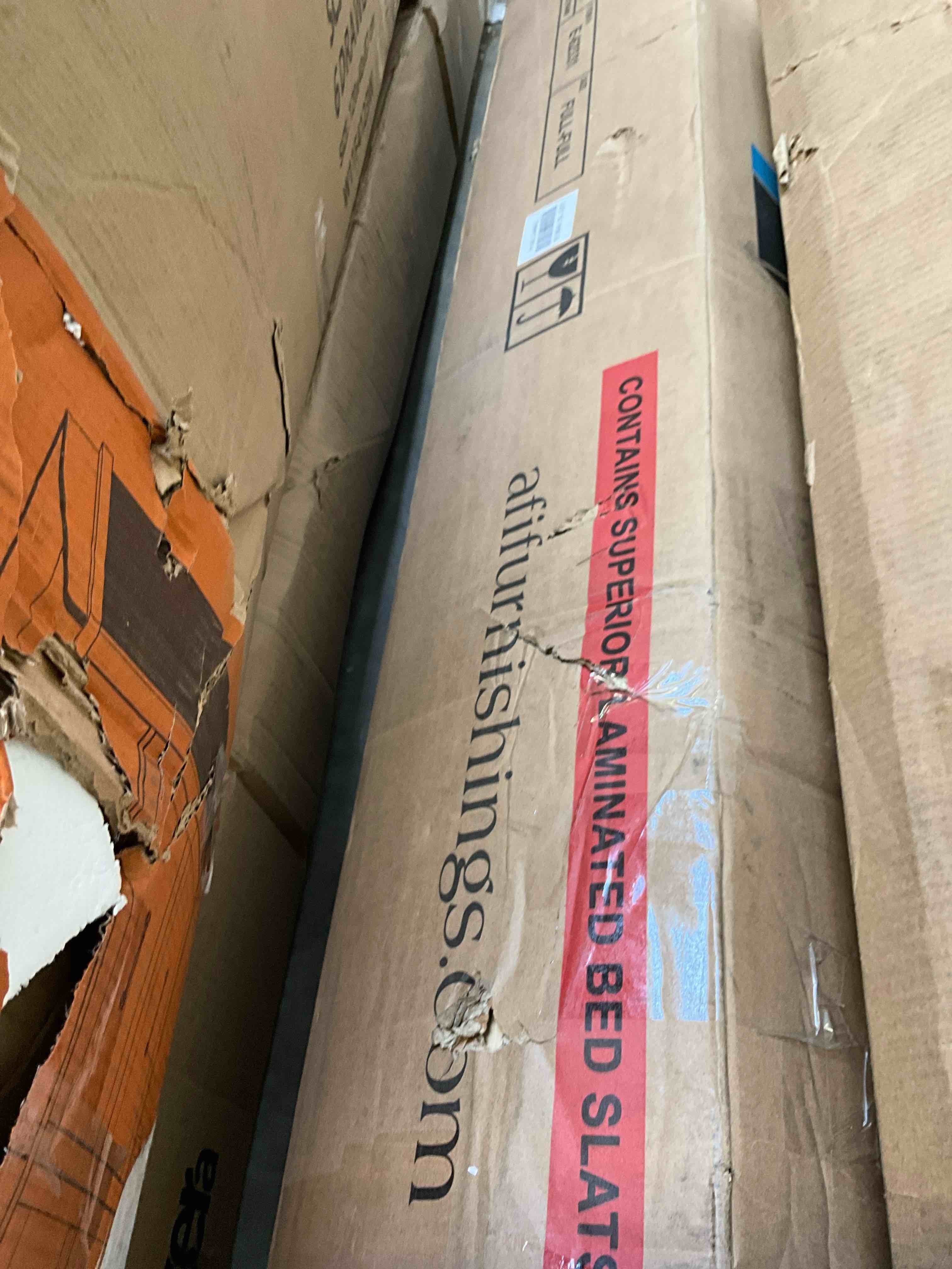 Condition photo showing New/Like New for heavy-duty solid bed wood slats, full