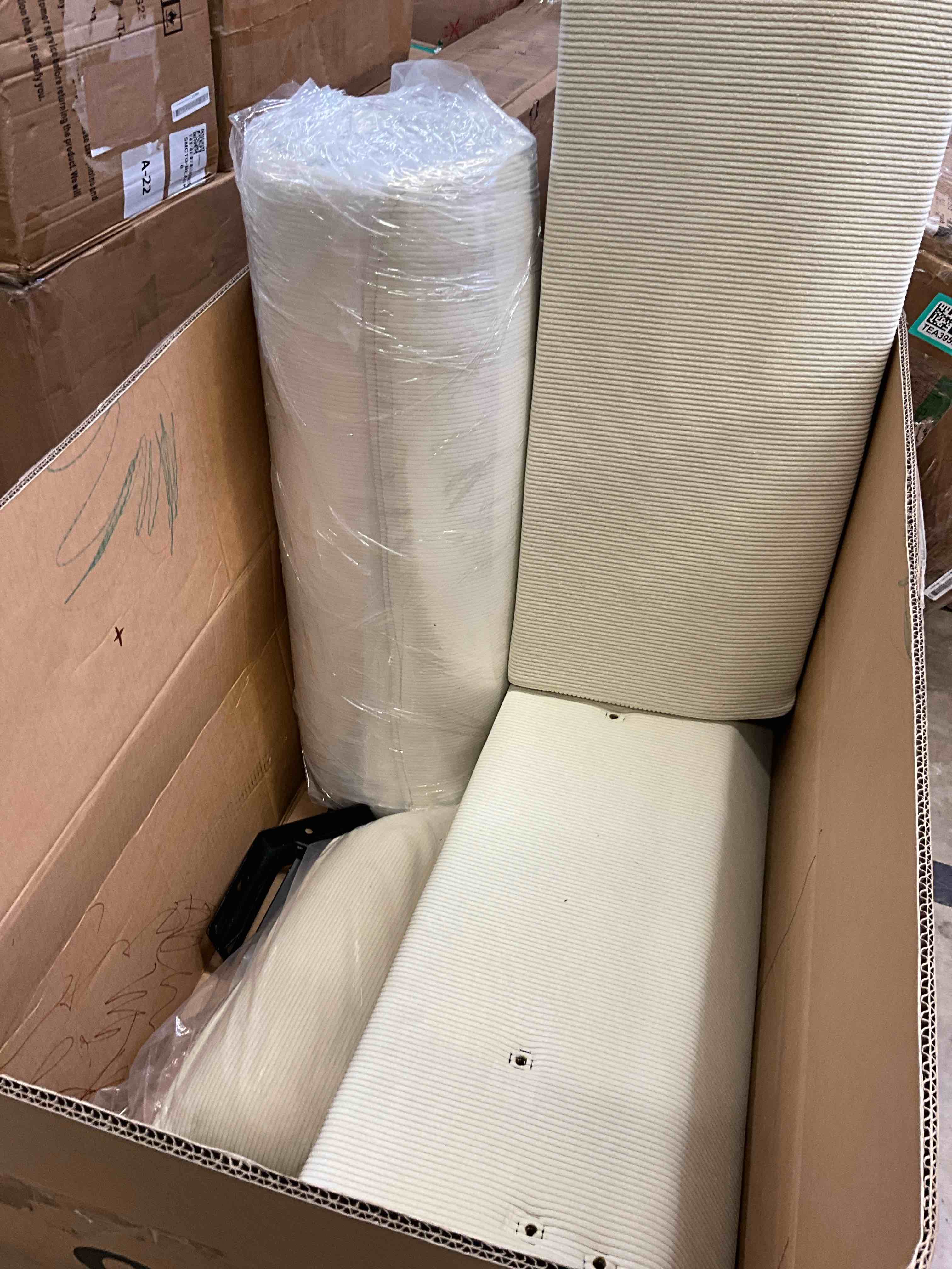 Condition photo showing Good Condition for l-shaped modular sectional sofa with storage ottoman (incomplete one box only)