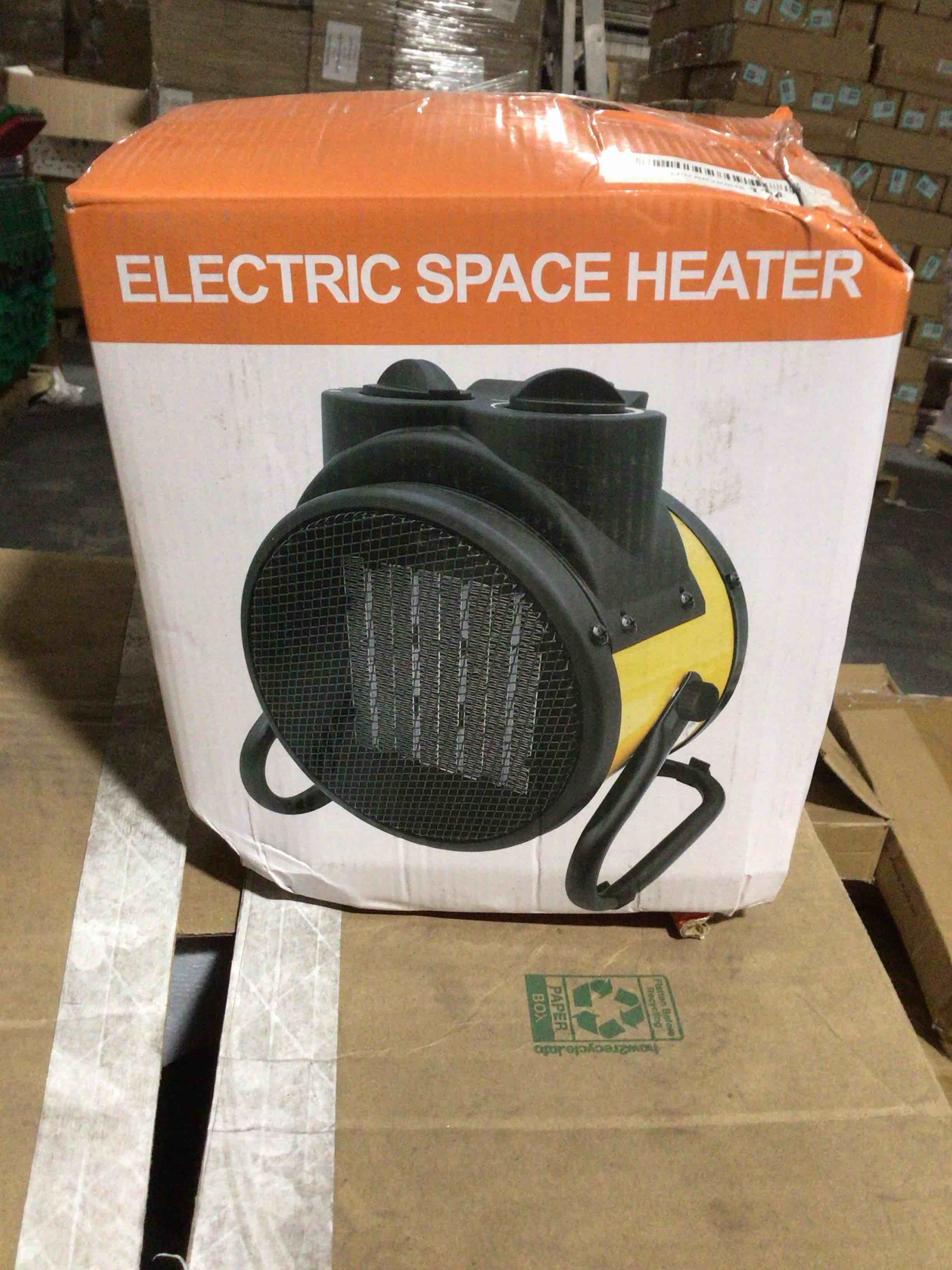 Condition photo showing Good Condition for Electric Patio Heater - Greenhouse Fan Heater Portable Space Heater, Adjustable Thermostat, for Greenhouse, Garage, Office, Workplace, PTC Fast Heating, Electric Ceramic Heaters,Metal Base, colors may vary 