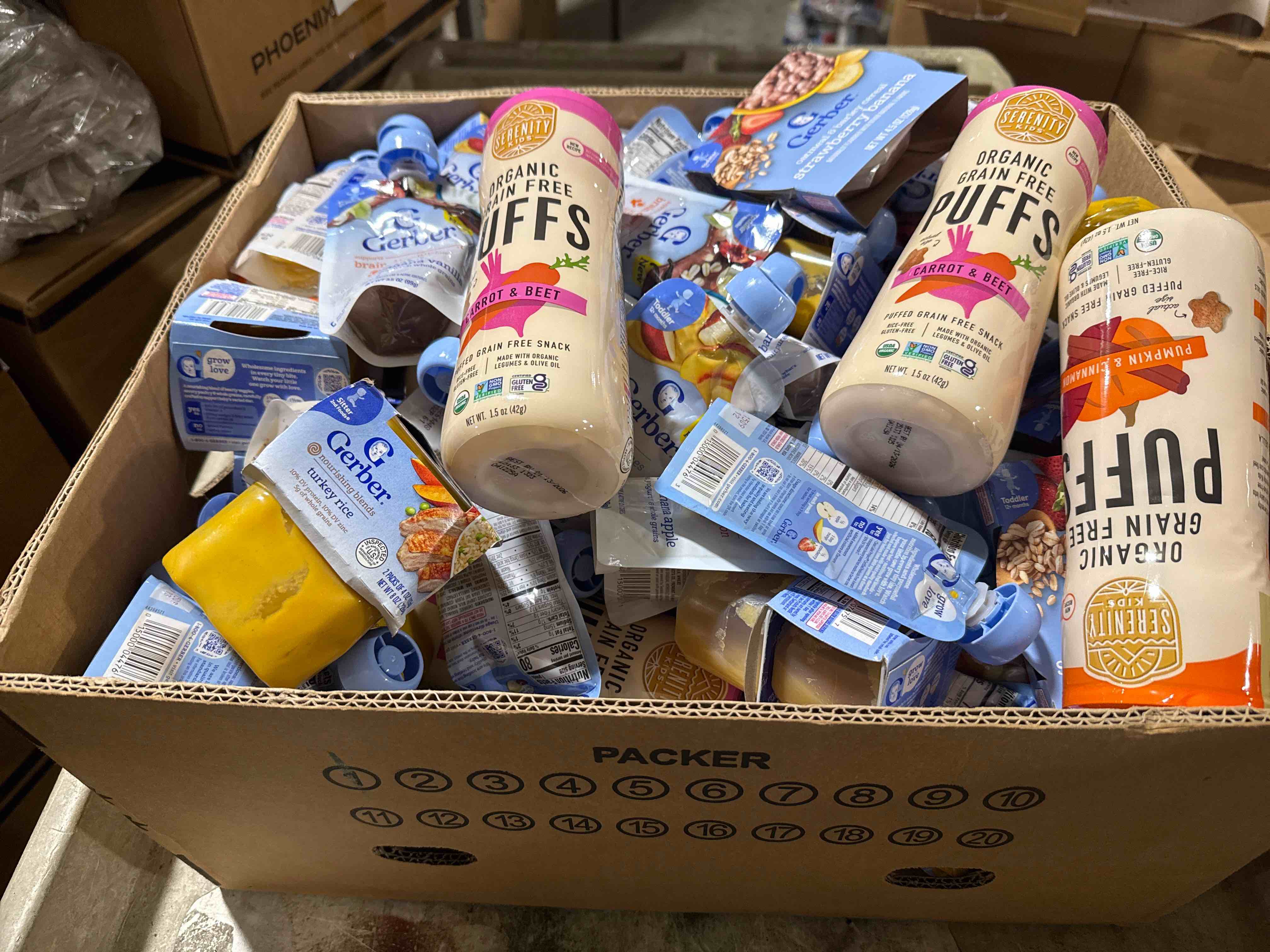 Condition photo showing Brand New for box lot assorted food