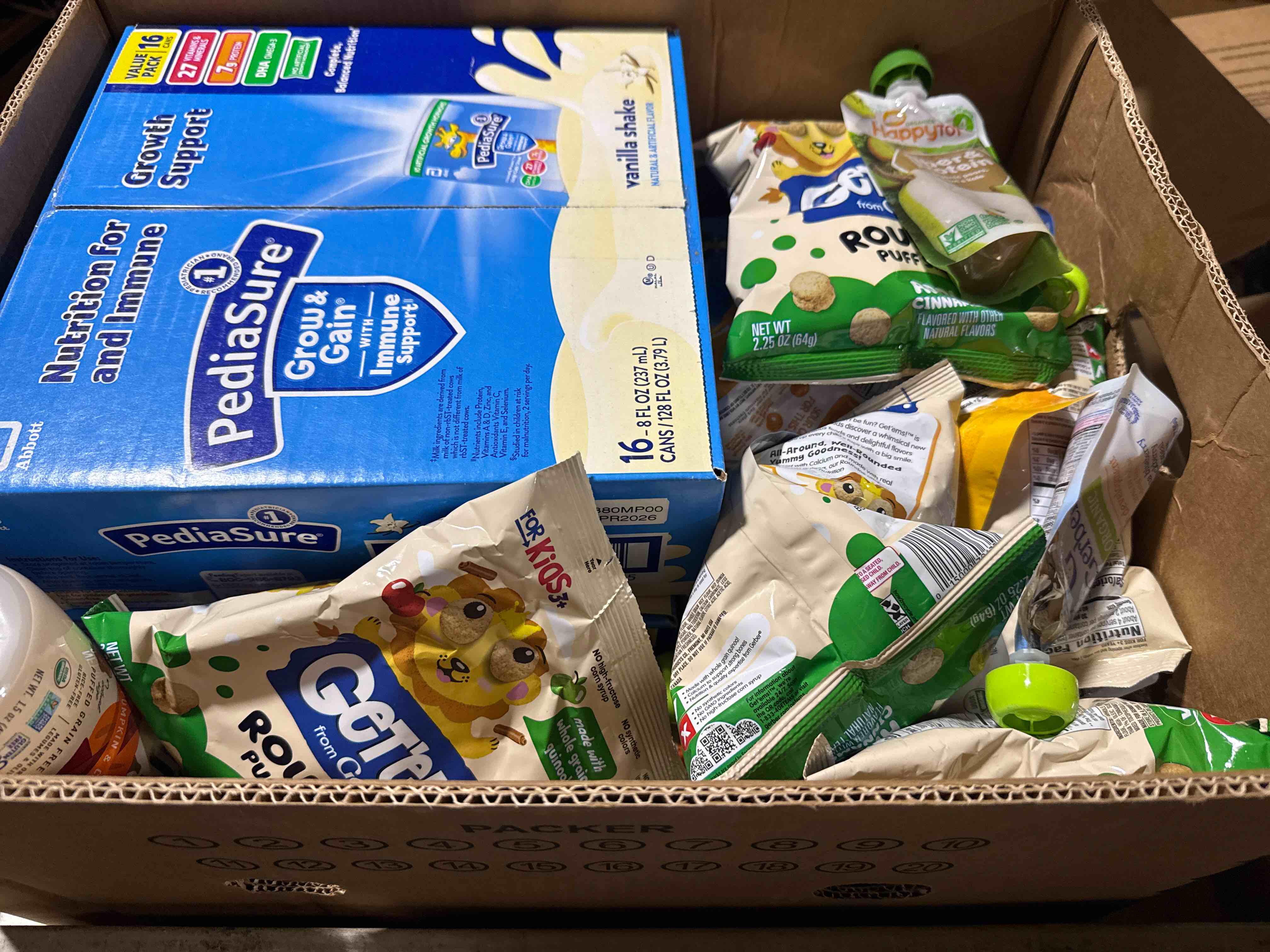 Condition photo showing Brand New for box lot assorted food
