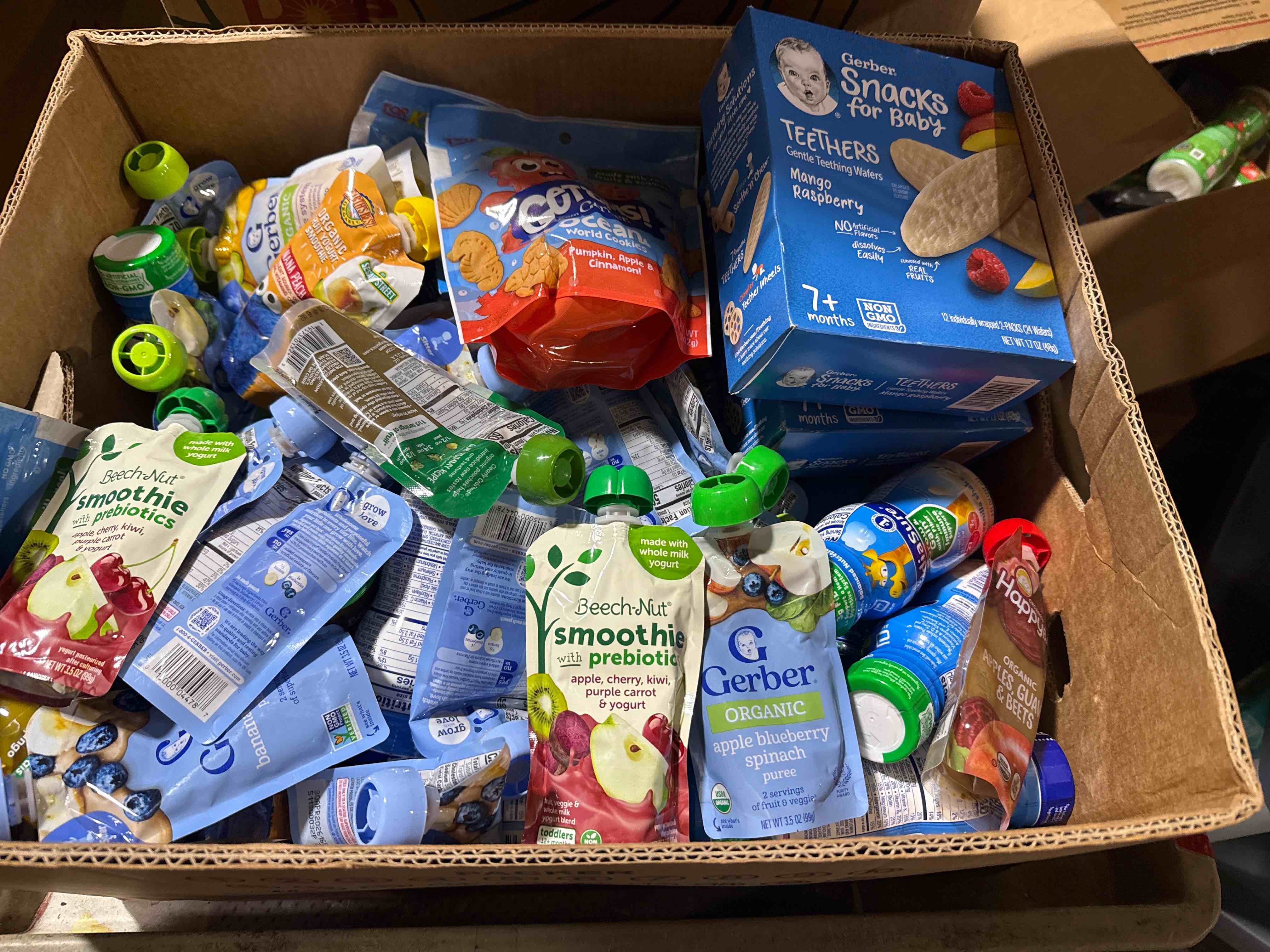 box lot assorted food