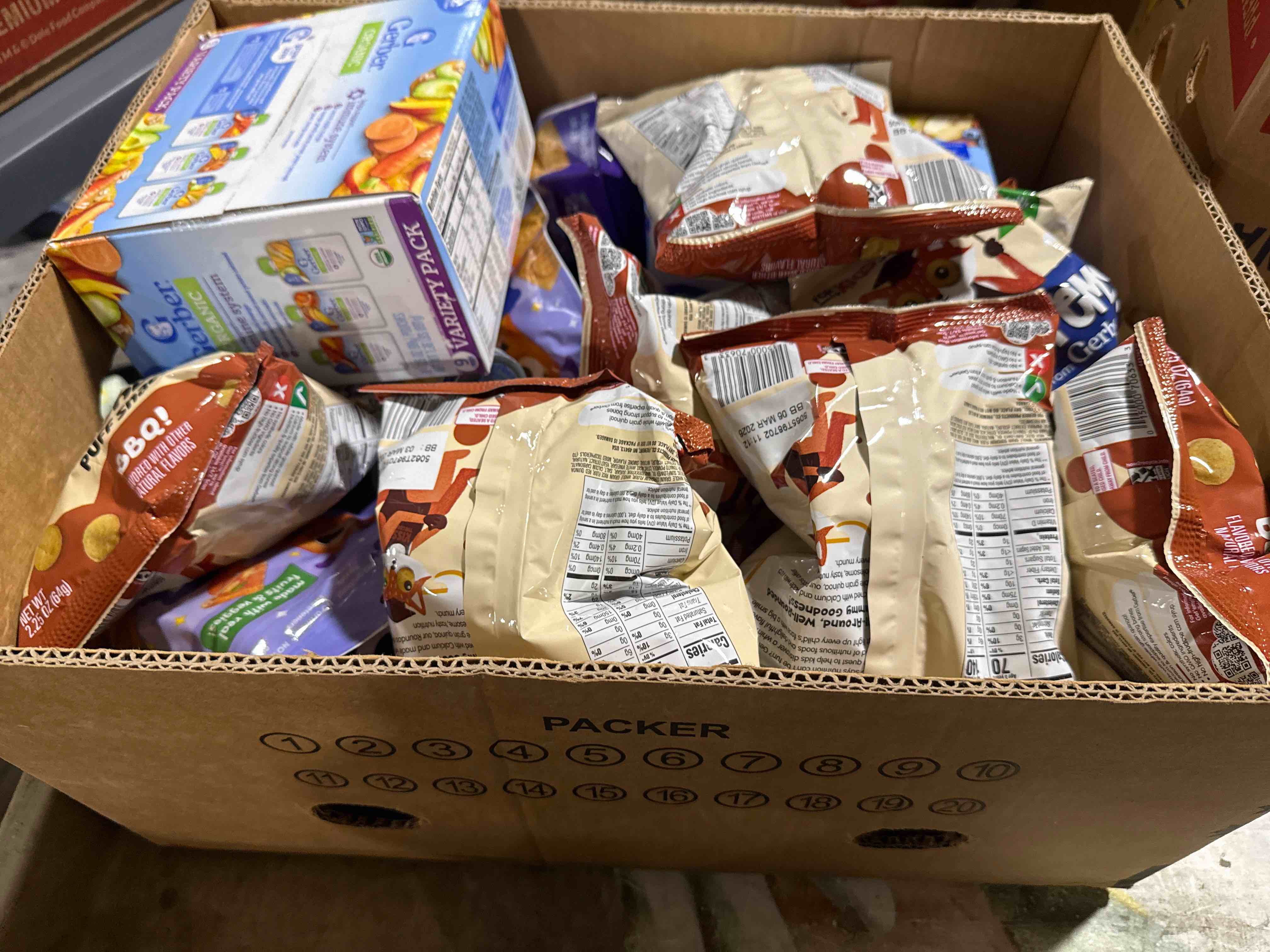 Condition photo showing Brand New for box lot assorted food