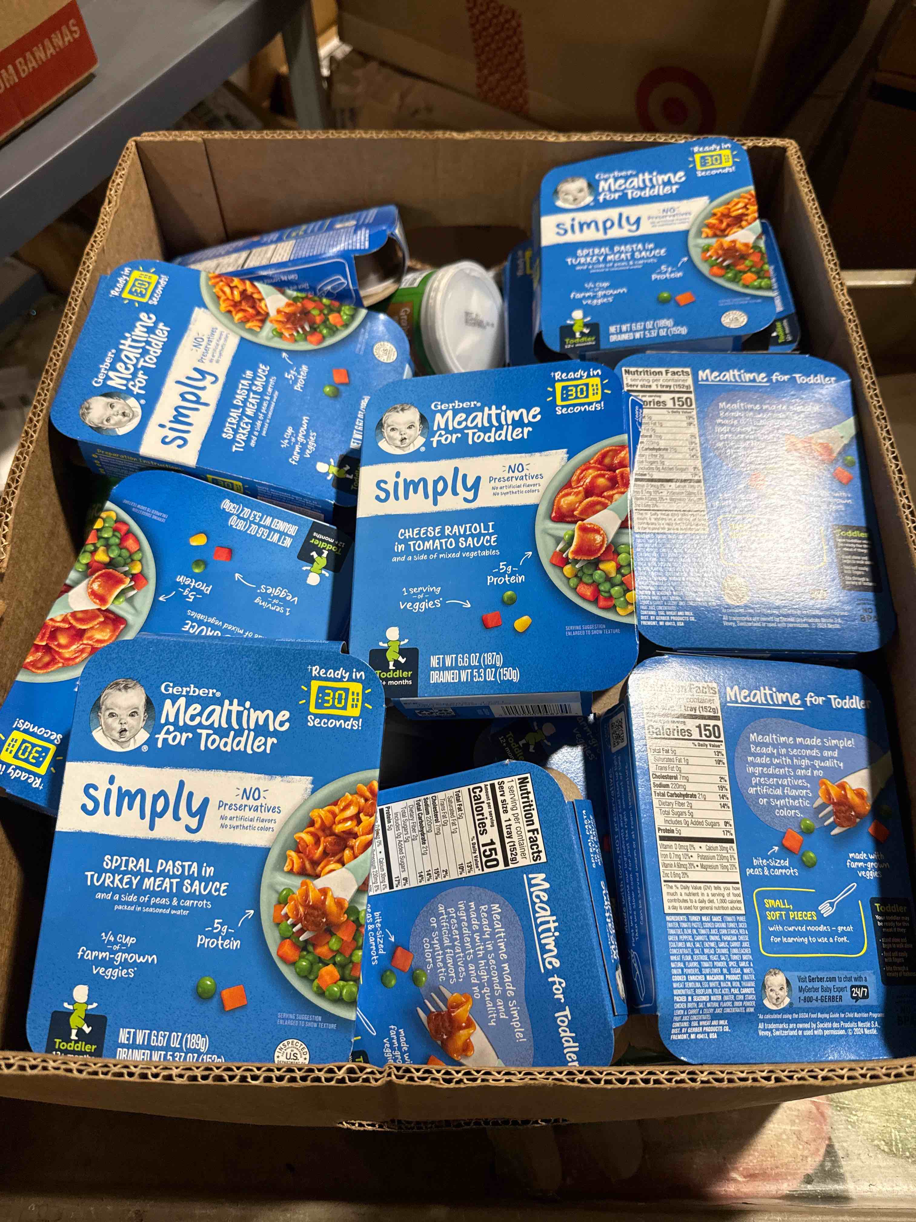 BOX LOT ASSORTED FOOD 