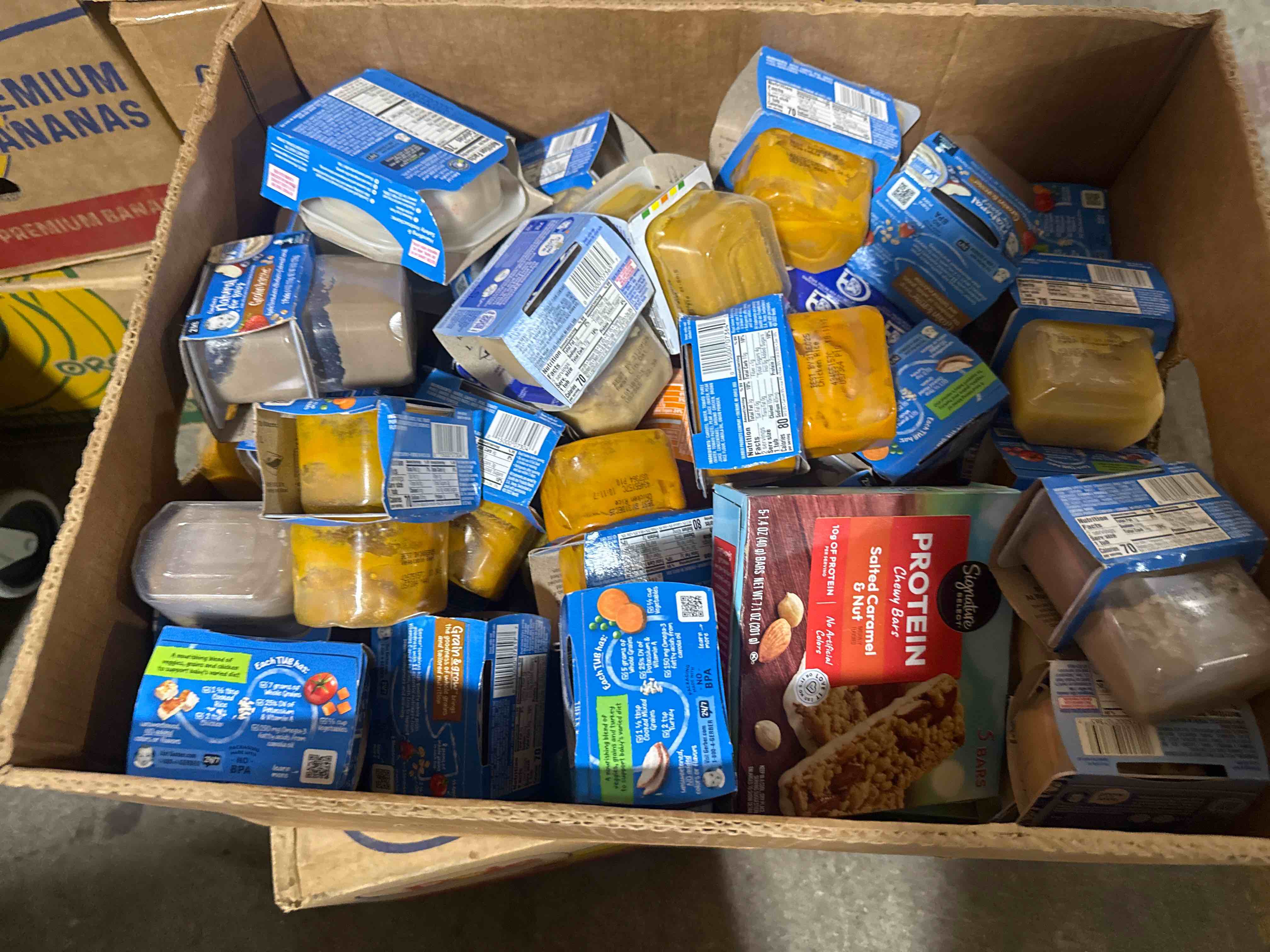 box lot assorted food