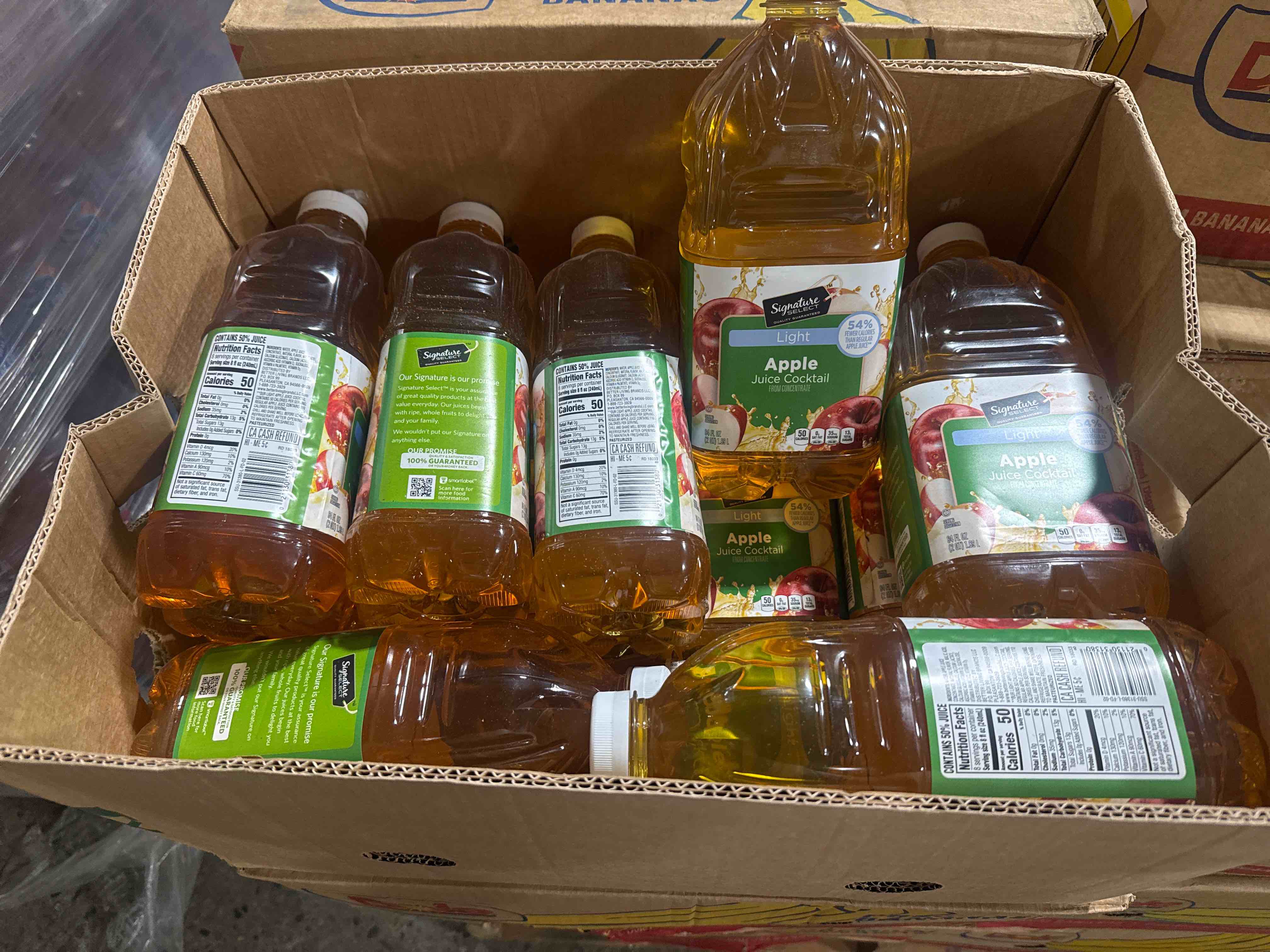 box lot of assorted food