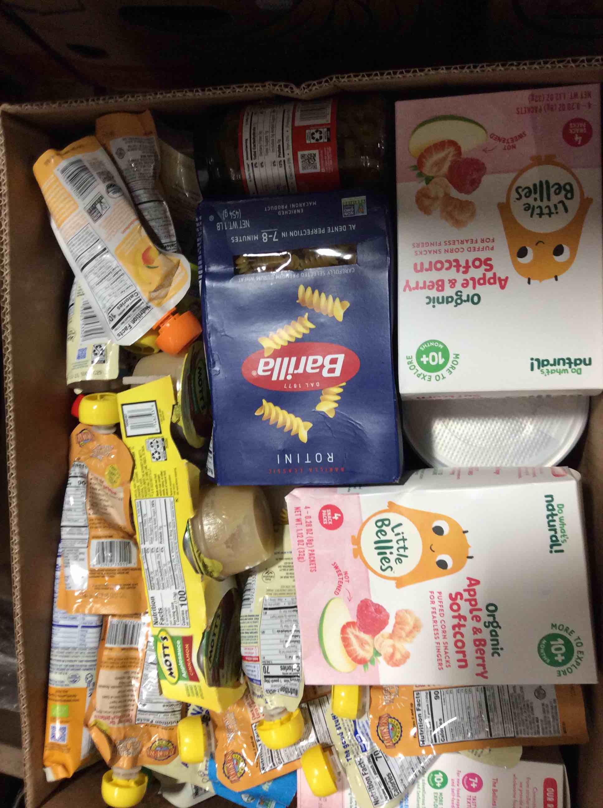 box lot of assorted food