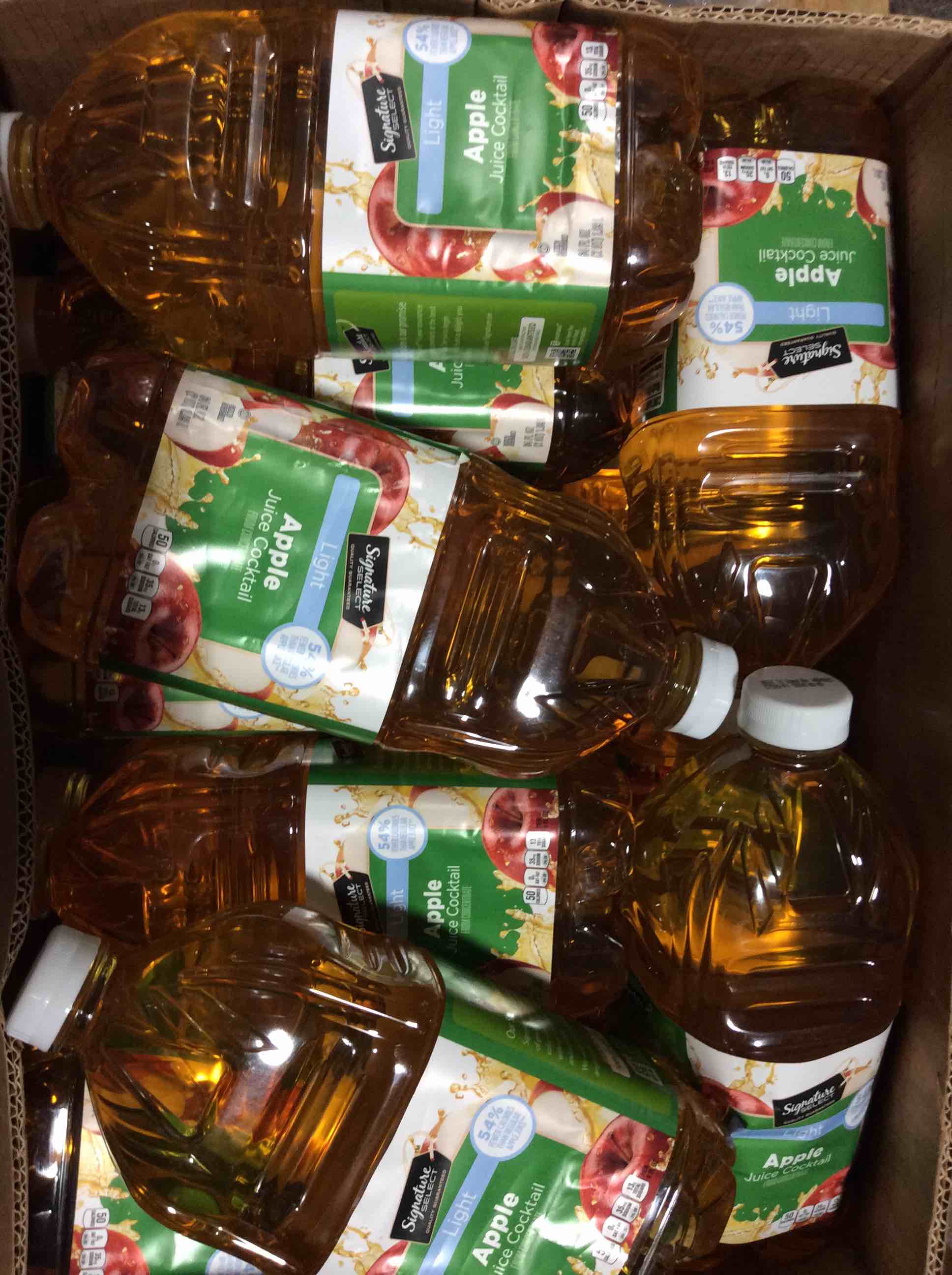box lot of assorted food