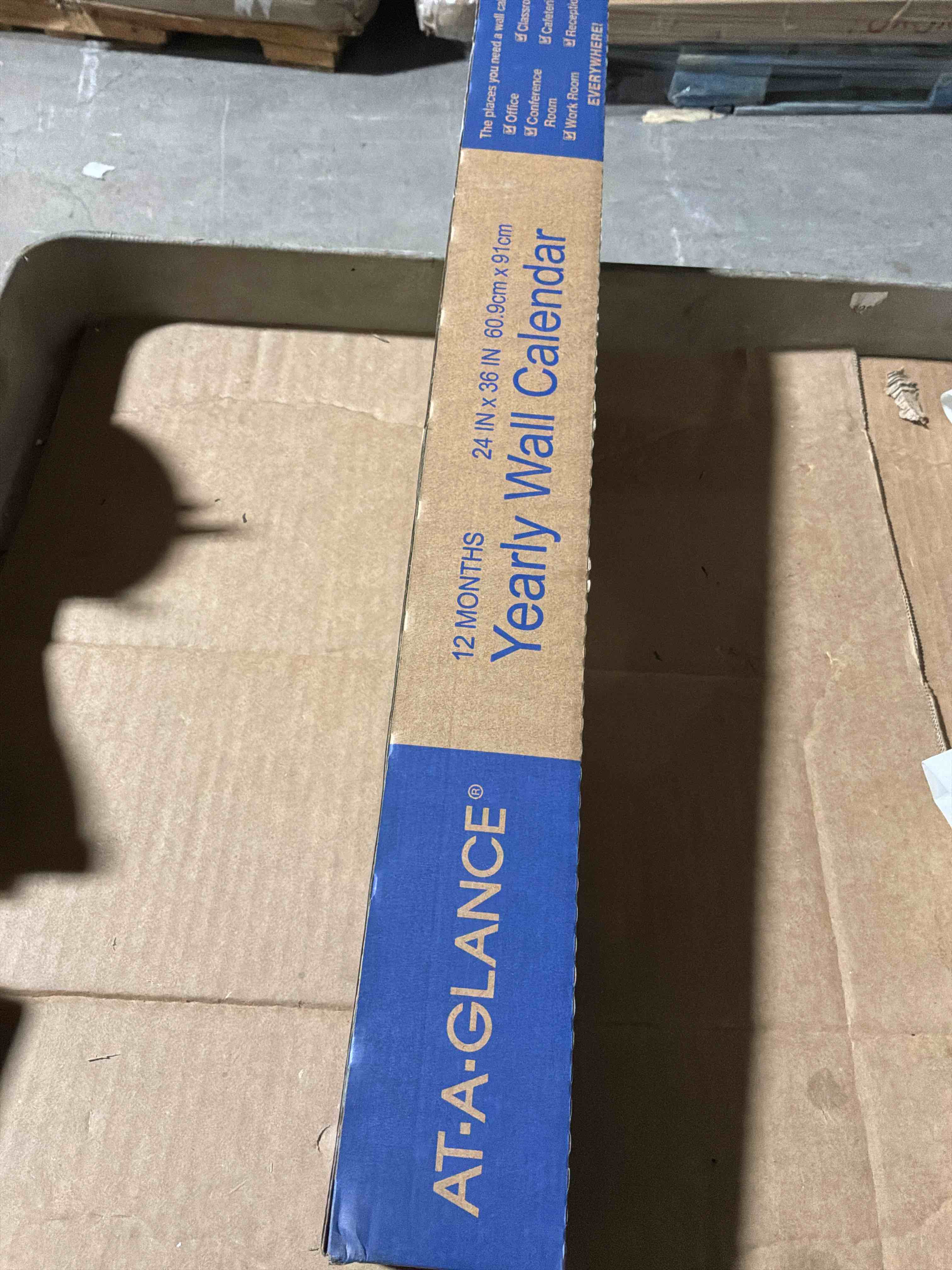 At-A-Glance Recycled Yearly Wall Calendar 24" x 36" English - Extra Large - Julian Dates - Yearly - 12 Month - January 2026 to December 2026 - 1 Year Single Page Layout - 24" x 36" Sheet Size - White Sheet - 1" x 1.50" Block - Metal Bound
