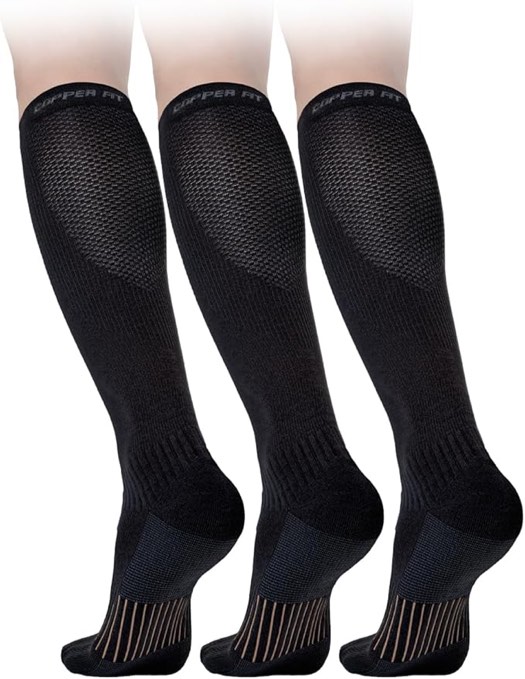 Condition photo showing New/Like New for Copper Fit® Energy Compression Socks (3 Pack) | Easy On, Off | Circulation & Swelling Relief | Ideal for Travel, Nurses, Running, & Recovery | Men & Women