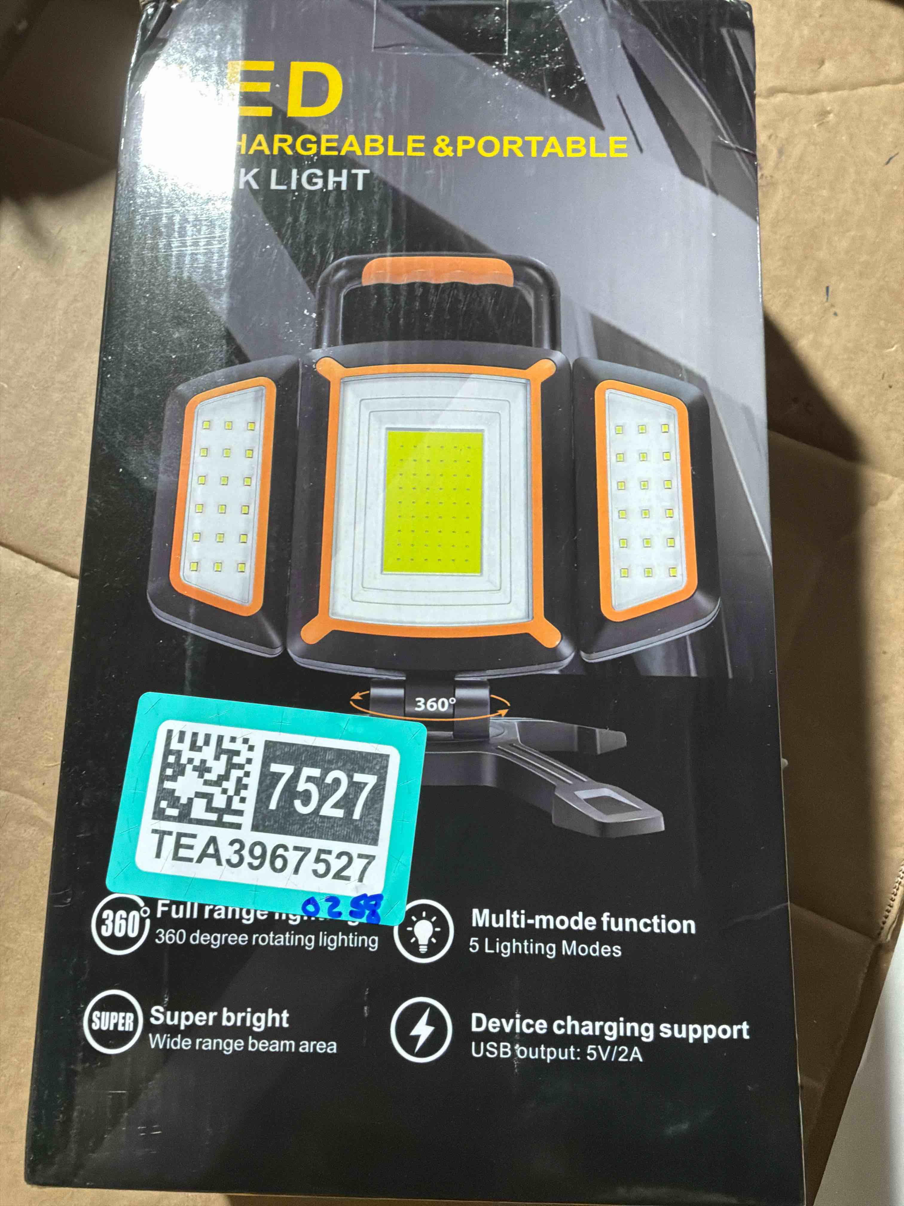 Yzoni 35W Rechargeable Work Light, 3500LM Magnetic LED Work Light with 6 Modes, Battery Powered Portable Mechanic Lights with 360°Rotate Foldable Design for Auto Car, Garage, Workshop