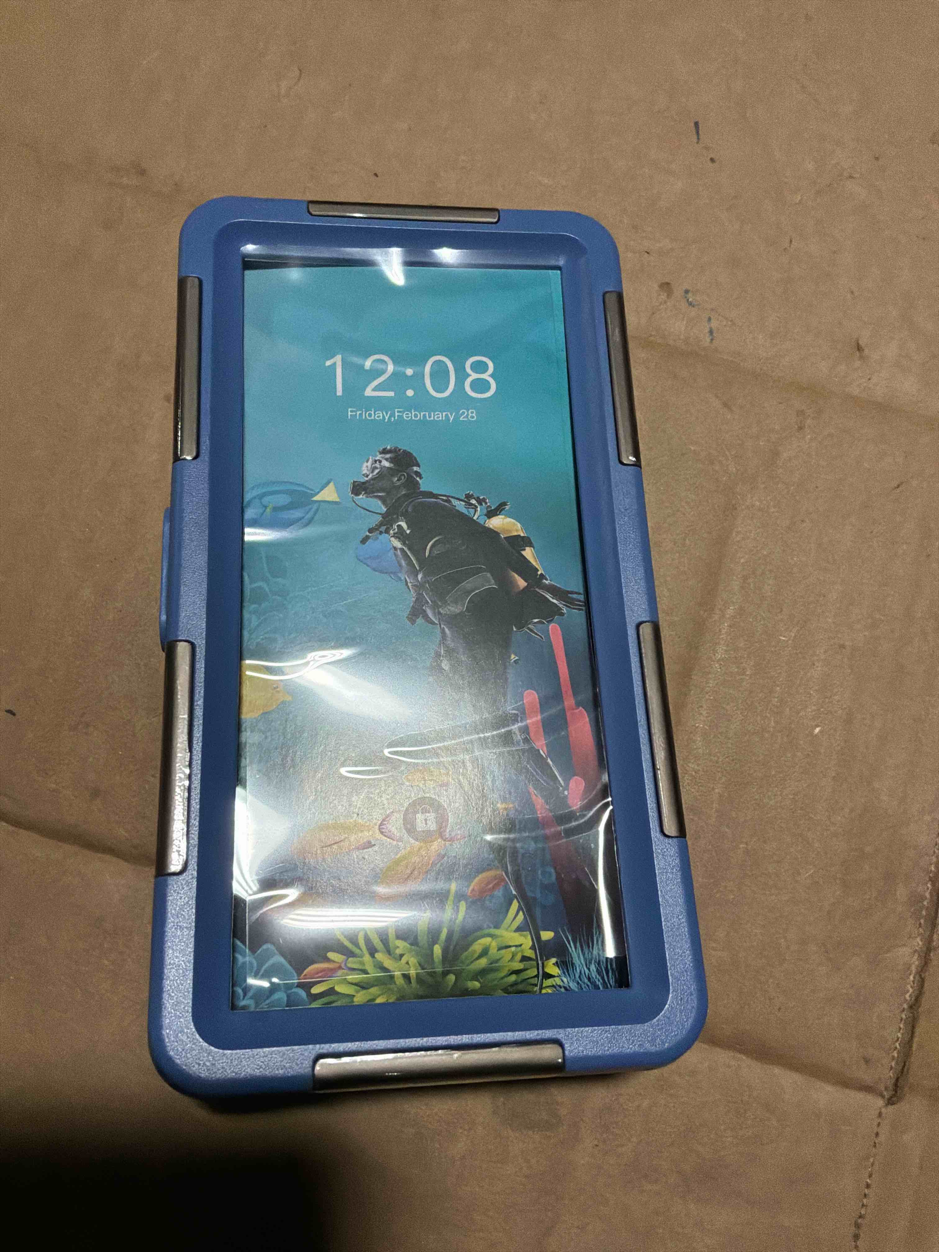 2026underwater snorkeling diving phone case for iphone 17/16/15/14/13/ pro max/xr/xs/x galaxy s24/s23/s22.[50ft/15m] professional scuba dive waterproof case underwater photo video blue