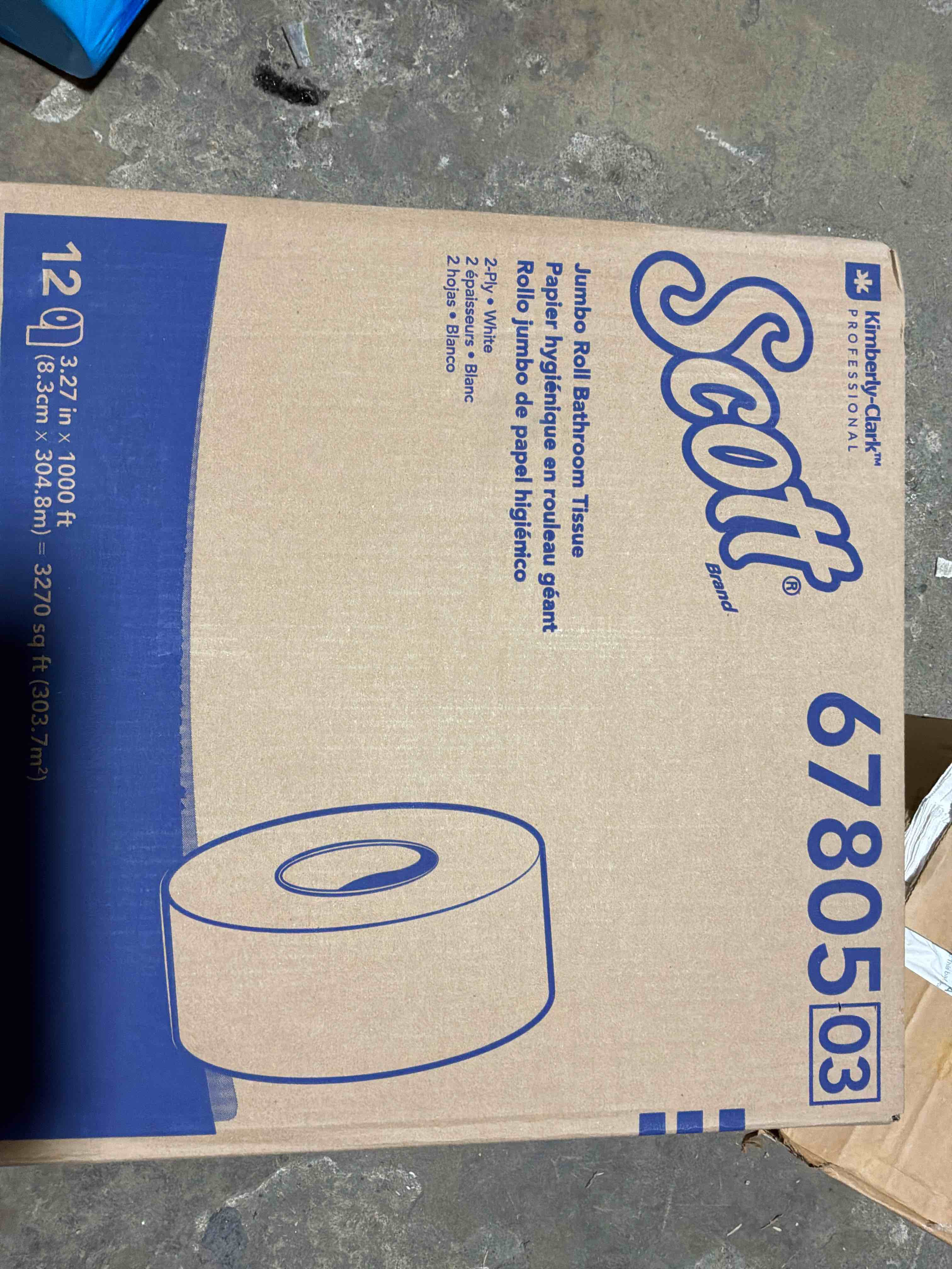 scott® essential toilet paper & tissue roll 3.78in x1150ft 2ply white jumbo (jrt) 1150 sheets/roll 12 rolls/case