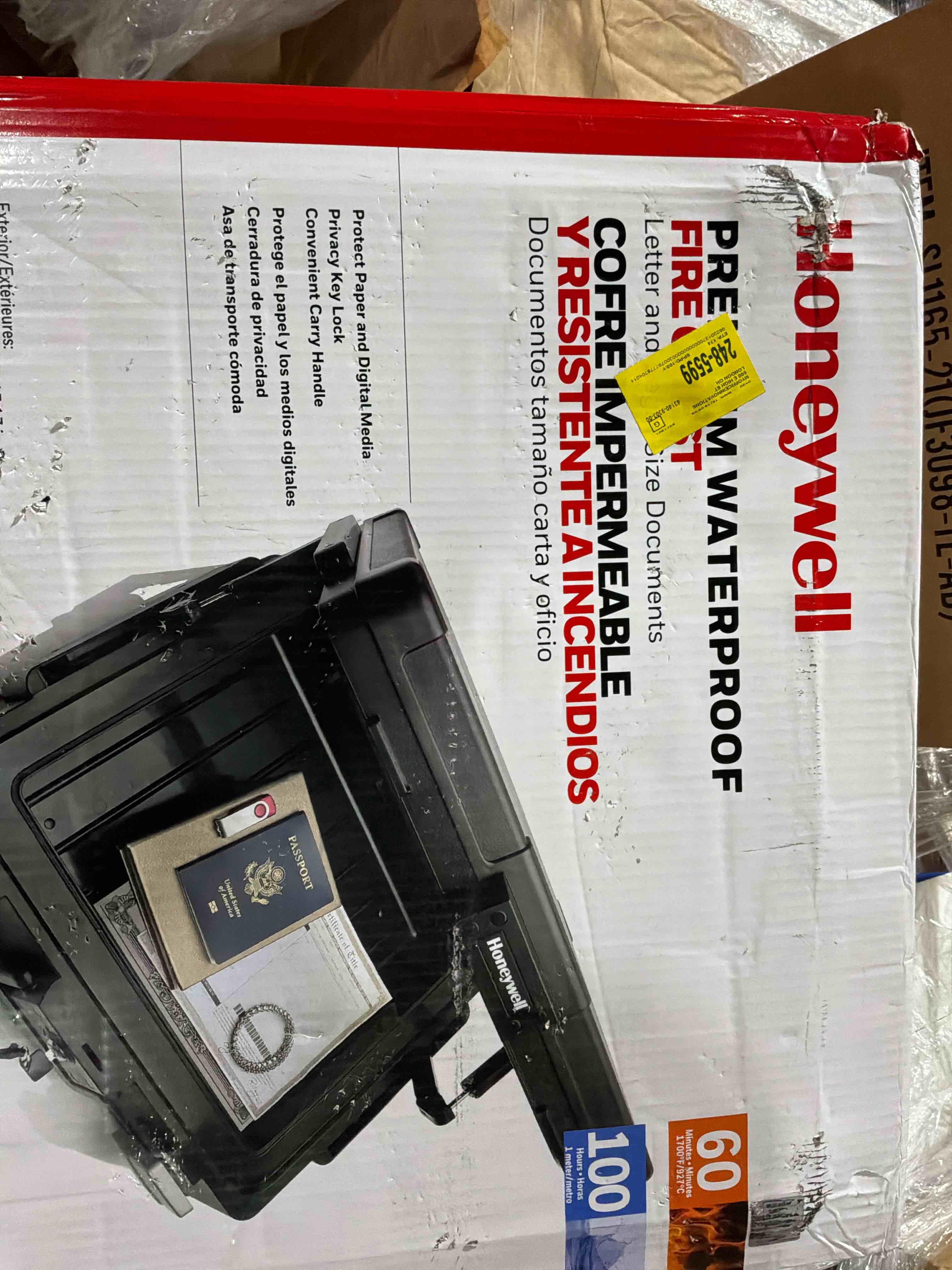 Honeywell Safes & Door Locks - Small Safe Box for Home - Fire Resistant Documents Lock Box with Keys - Steel Security with Key Lock for Personal Items, Jewelry, Money - 0.17 Cubic Feet - Black - 6104