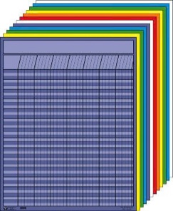 Pack of Vertical Chart - aspirated colors 