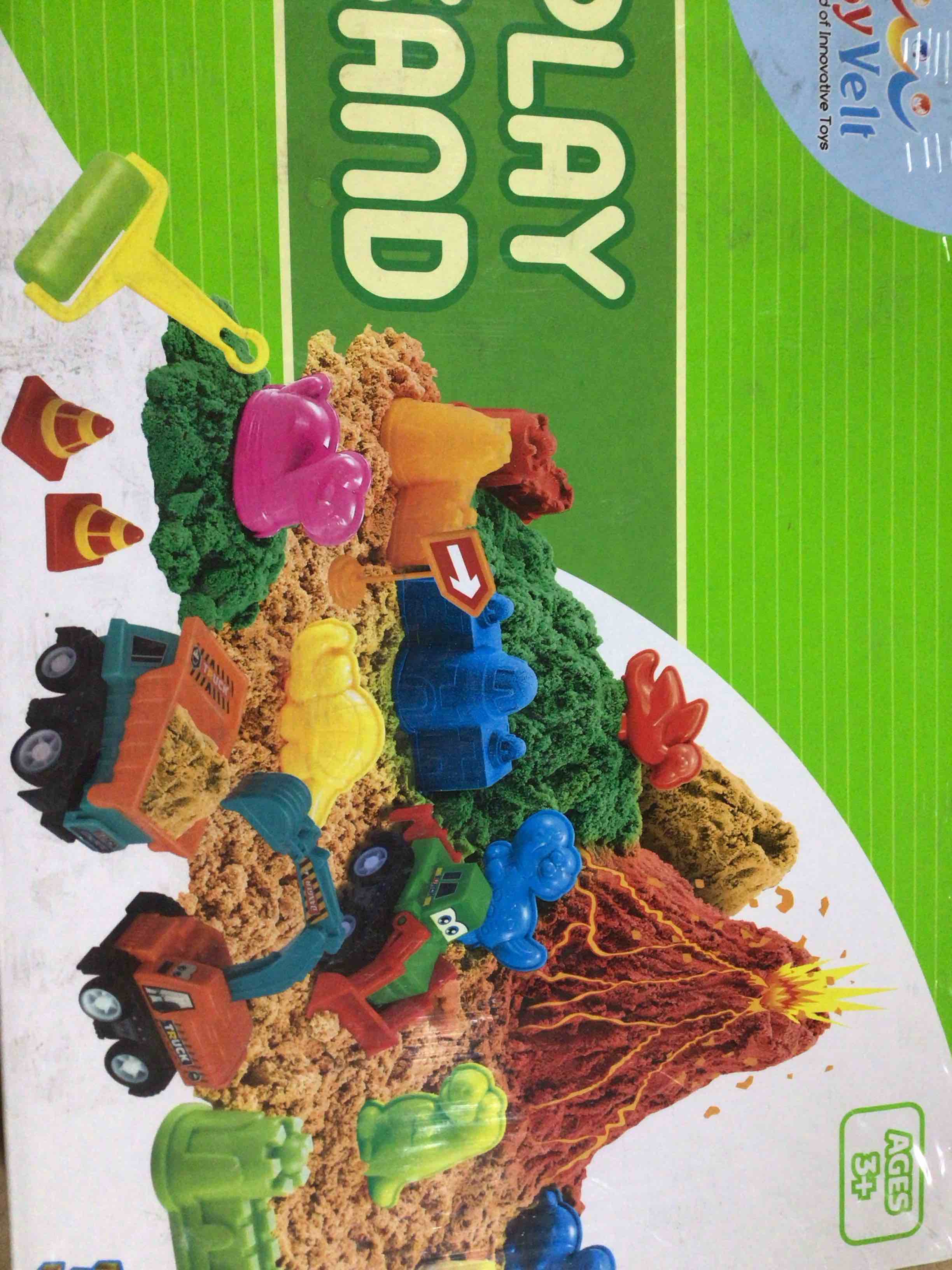 Condition photo showing New/Like New for Play sand TOY VELT dino plastic figures (similar)