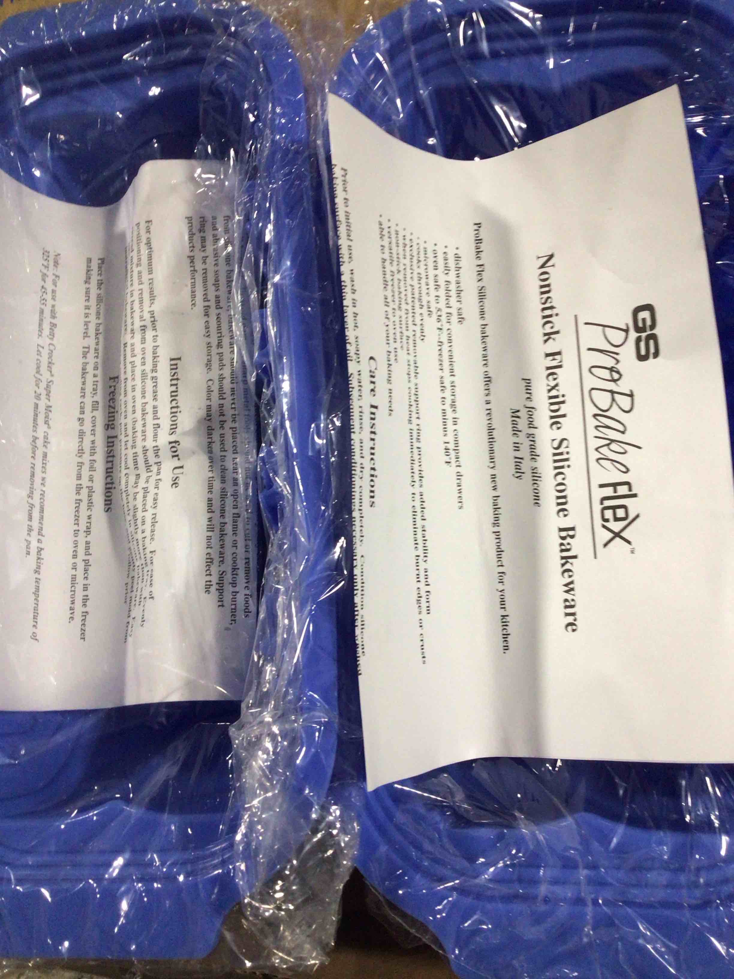 Condition photo showing New/Like New for GS PROBAKEFLEX, nonstick flexible silicone bakeware (blue)