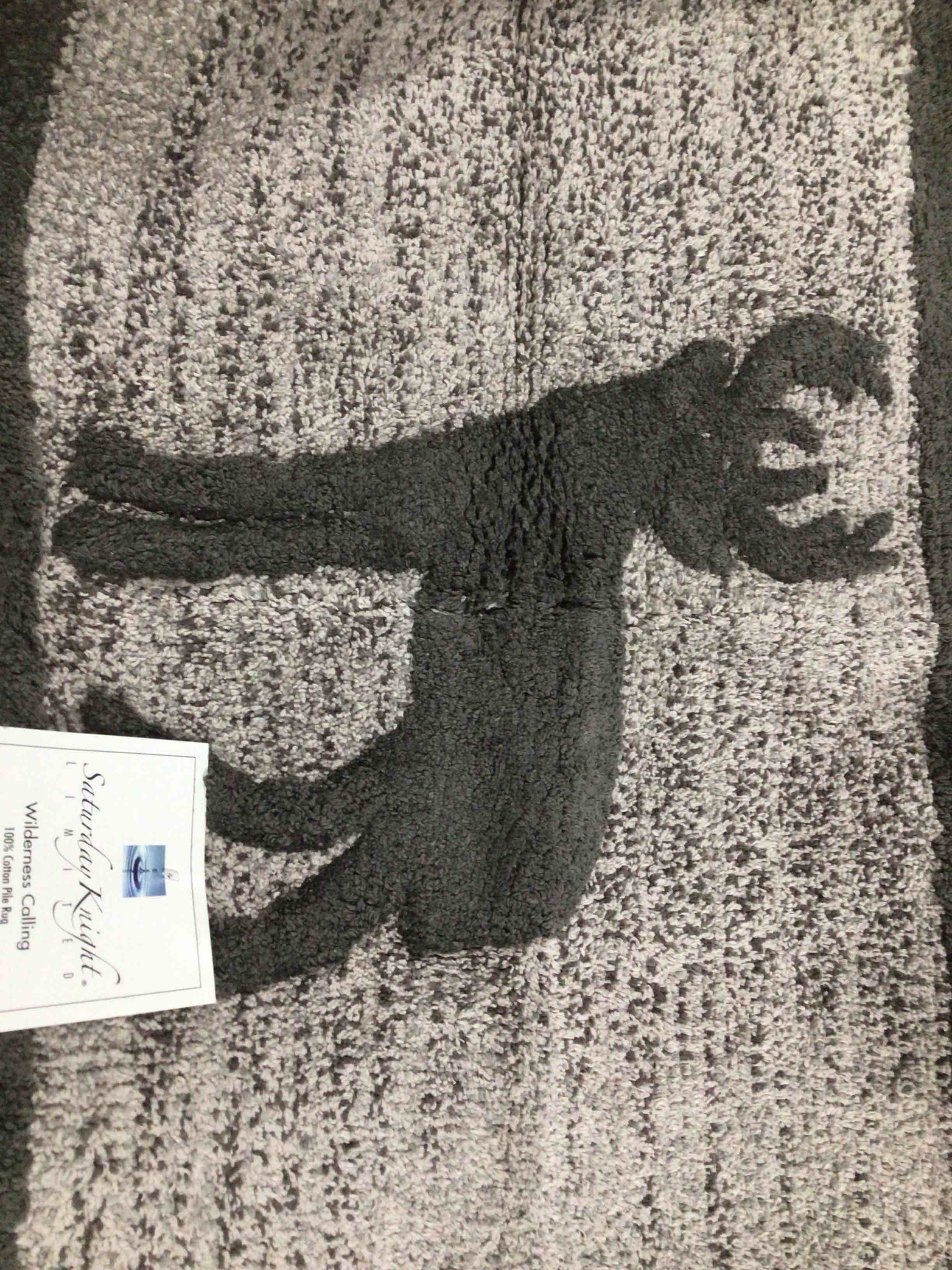 Saturday knight wilderness calling, cotton pile rug (gray, deer)