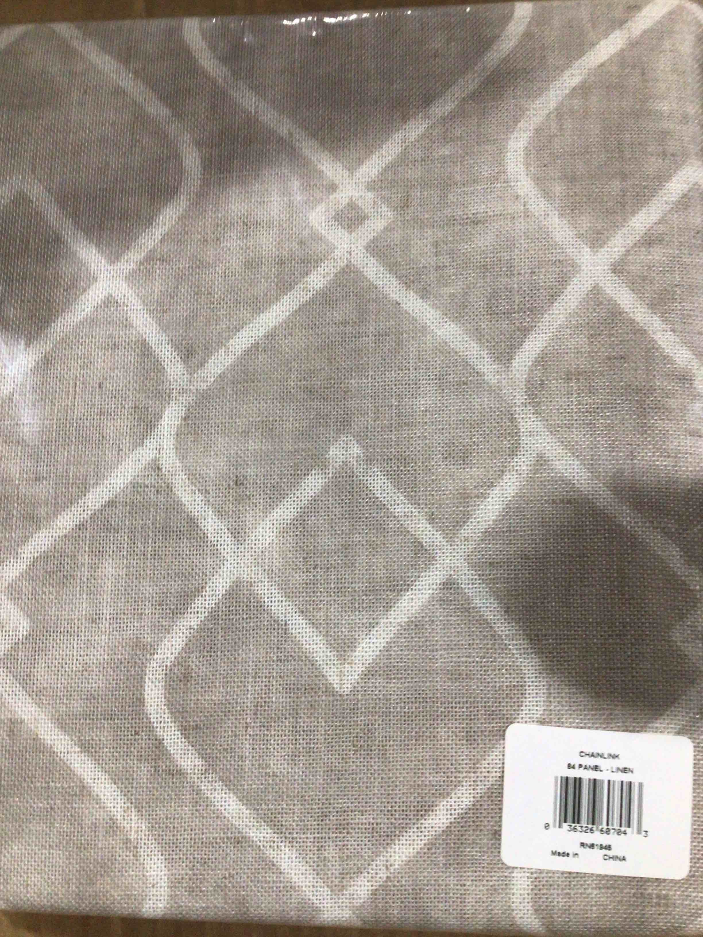 Condition photo showing New/Like New for CHAINLINK 84 panel linen curtains (beige)