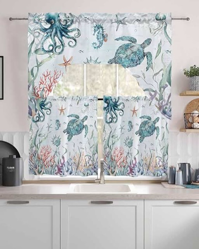 Saturday knight seabreeze curtains tier pair (similar) (white)