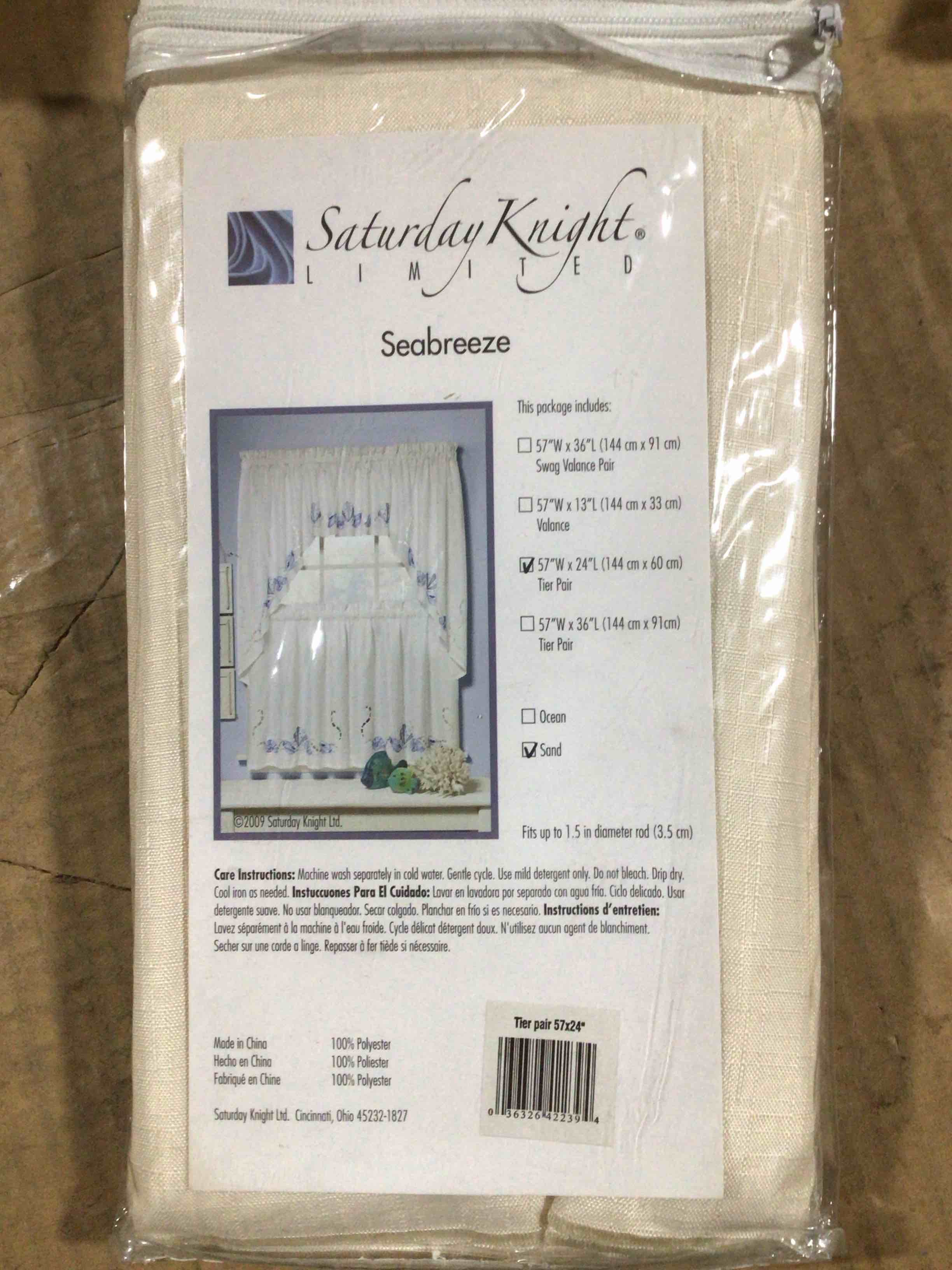 Condition photo showing New/Like New for Saturday knight seabreeze curtains tier pair (similar) (white)