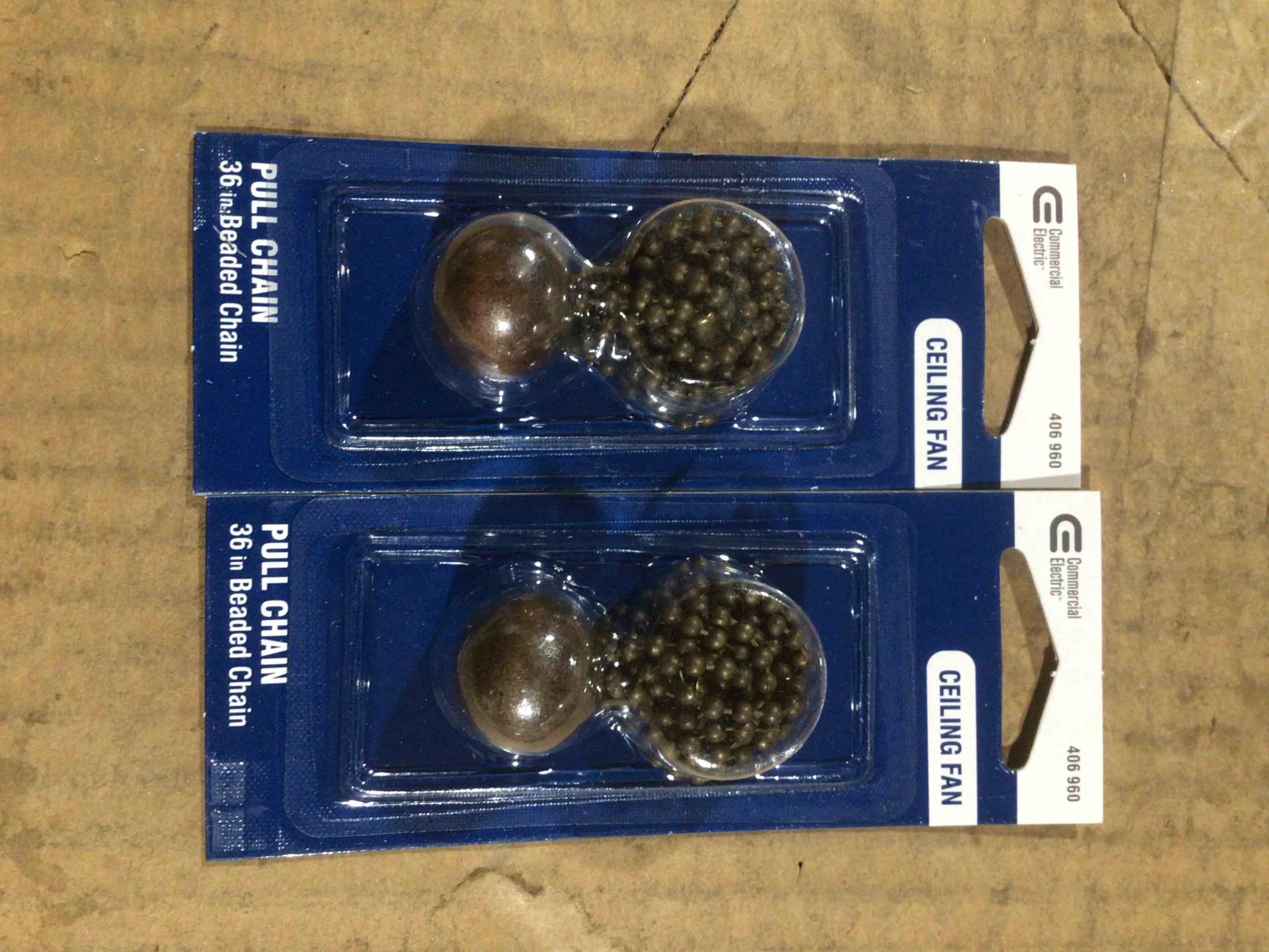 Condition photo showing New/Like New for ceiling fan pull chain 36”inch beaded chain antique brass