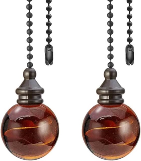 ceiling fan pull chain 36”inch beaded chain antique brass