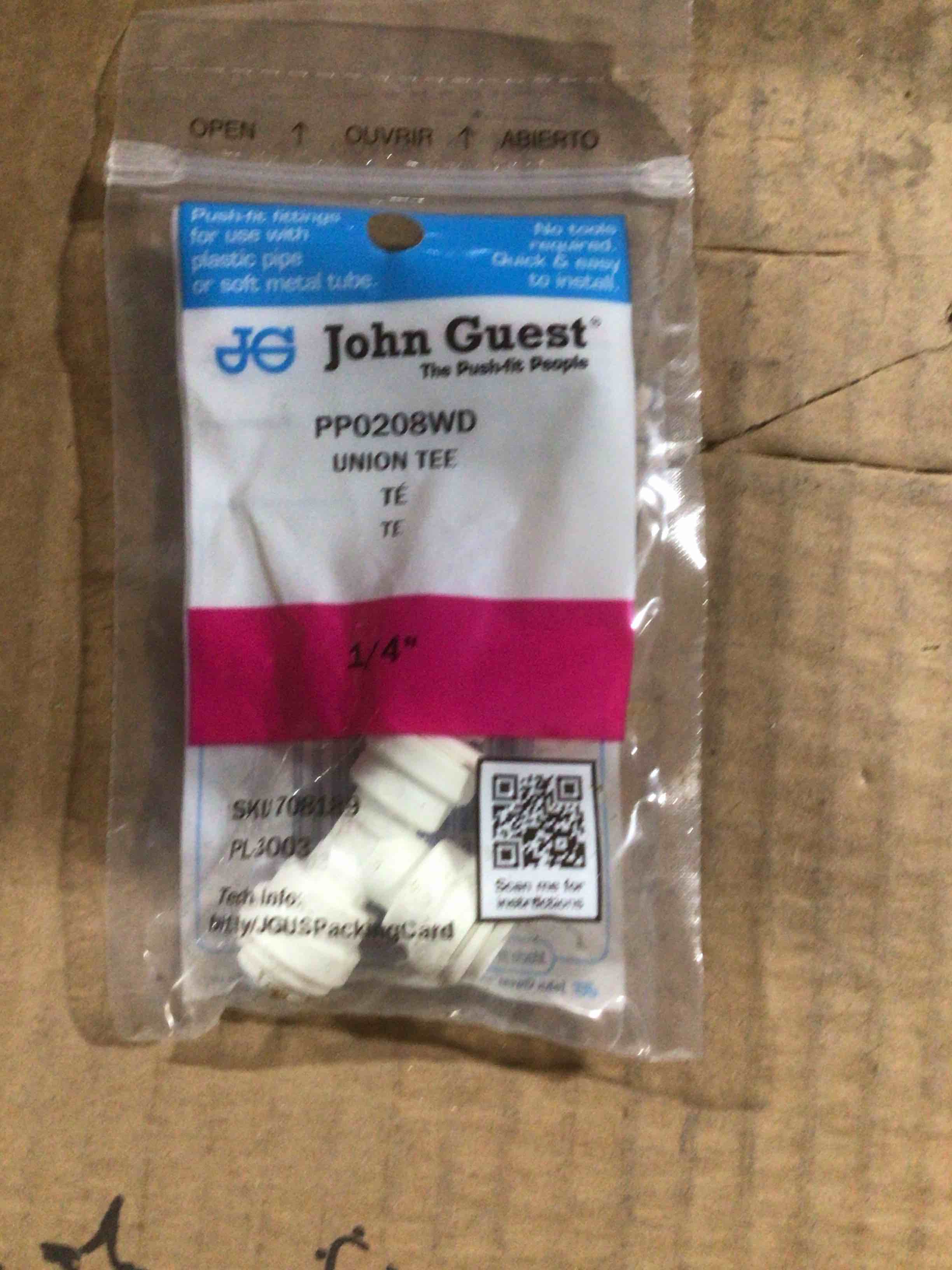 Condition photo showing New/Like New for JHON GUEST PUSH FIT-FITTING PLSTIC PIPE